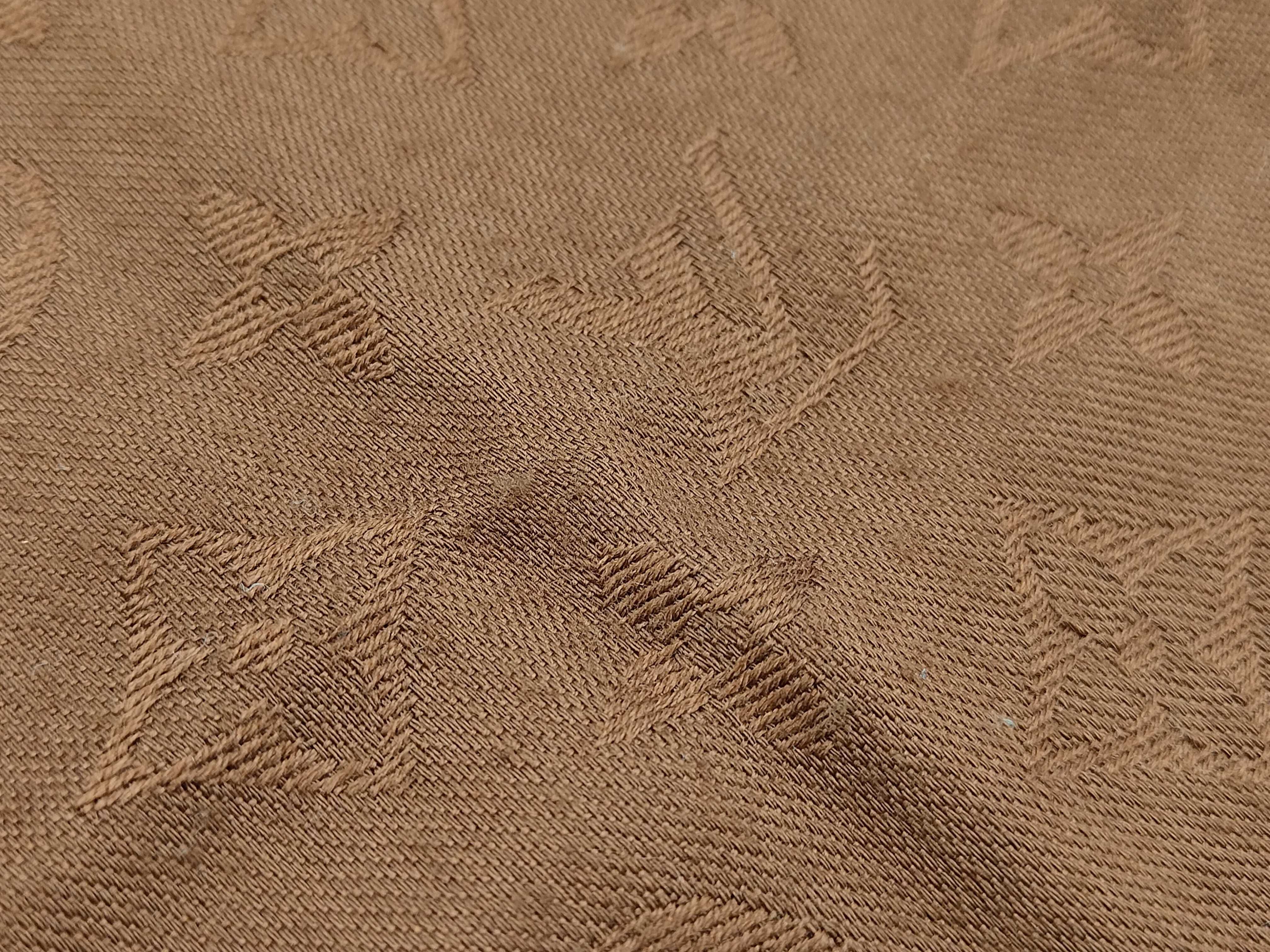 Monogram Silk Shawl, Brown, Other Accessories — view 6