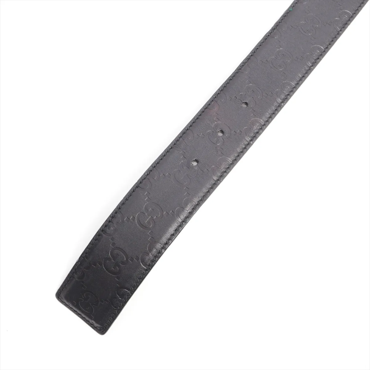 114984 Guccisima Belt 95 GP x Leather Black x Silver — view 3