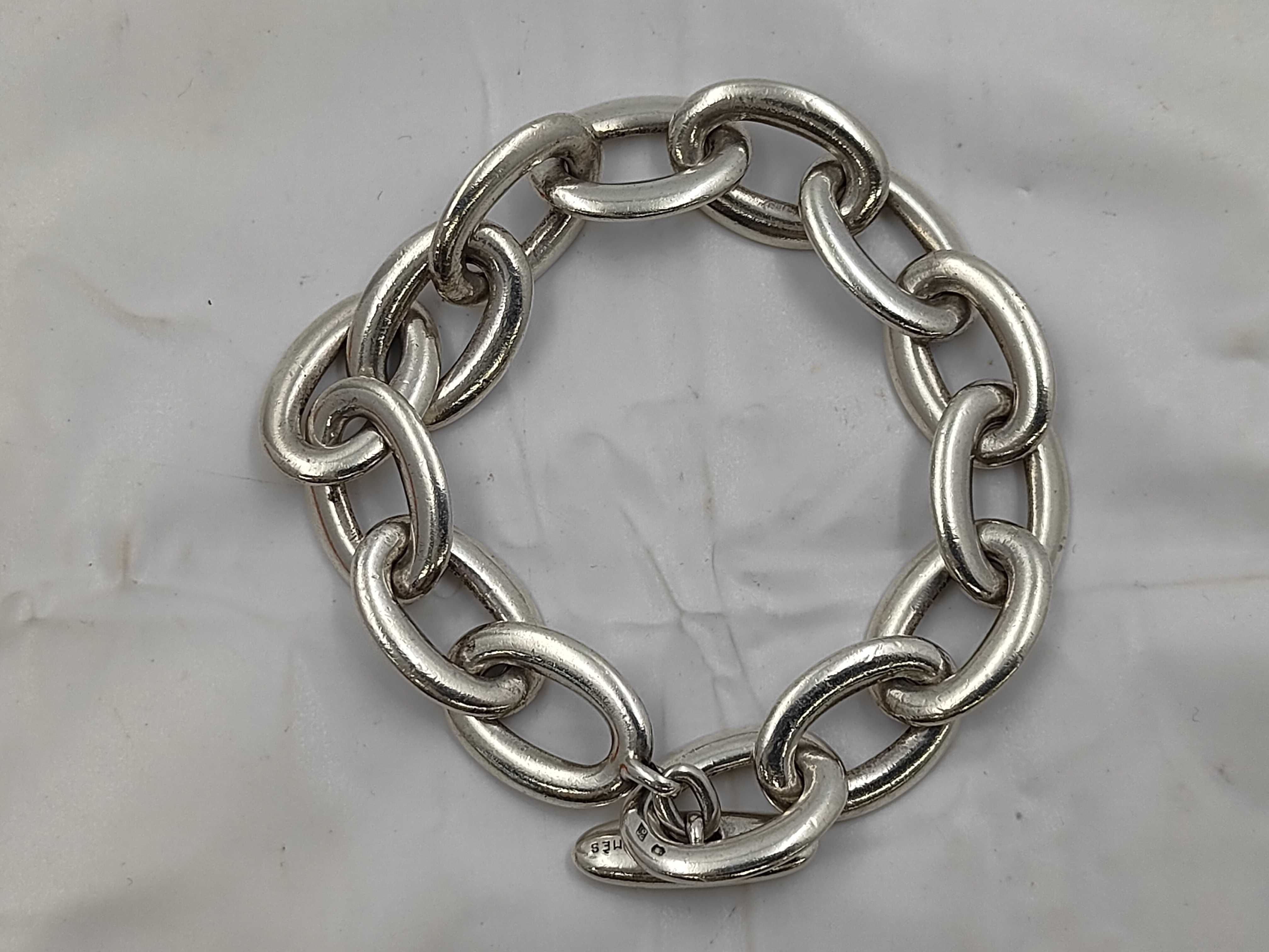 Takue Bracelet, 925 Sterling Silver, 61.7g, 14 links, Bracelet/Bangle — view 7