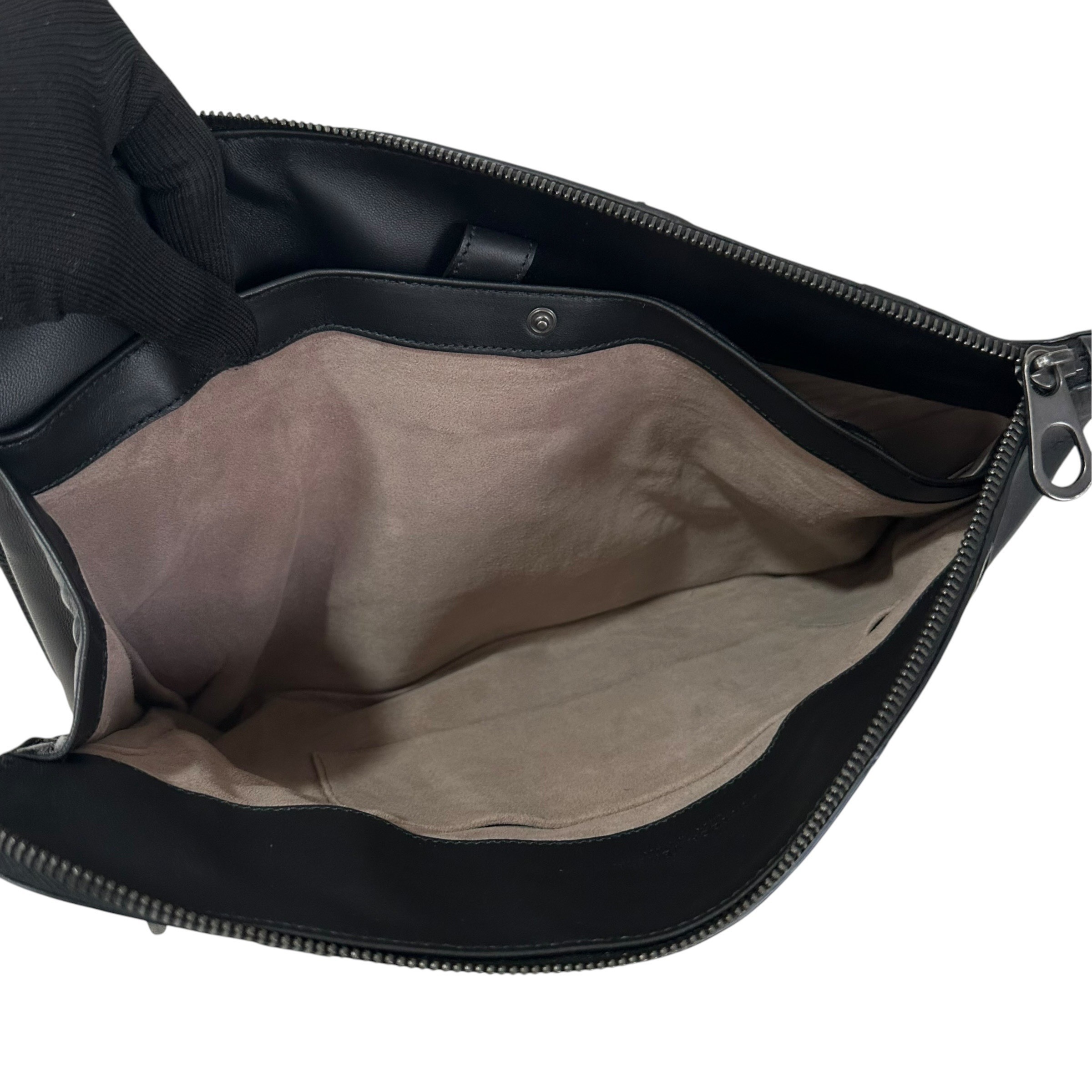 Crocodile Clutch Bag, Second Bag, Black — view 10
