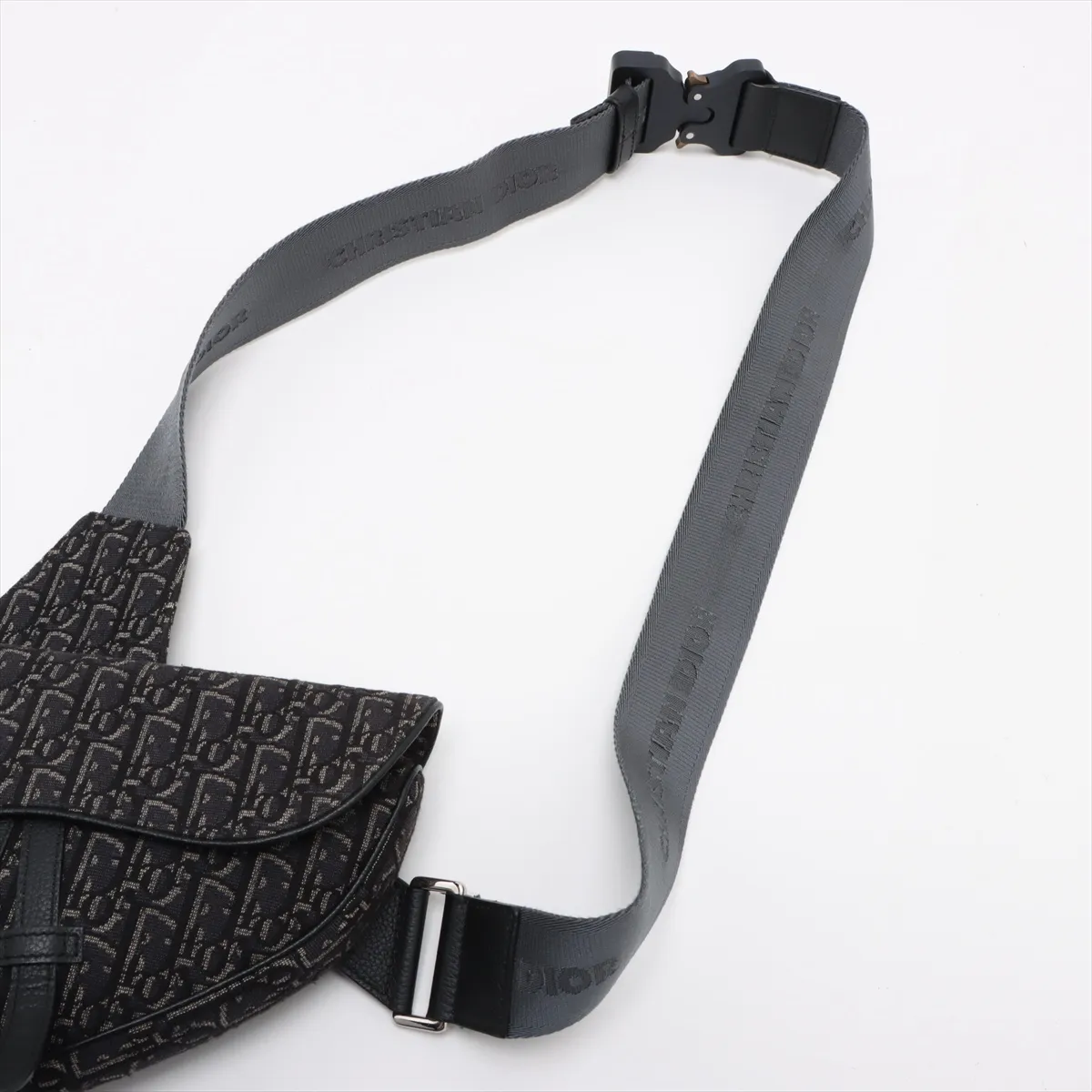 Oblique Canvas x Leather Body Bag Gray — view 5