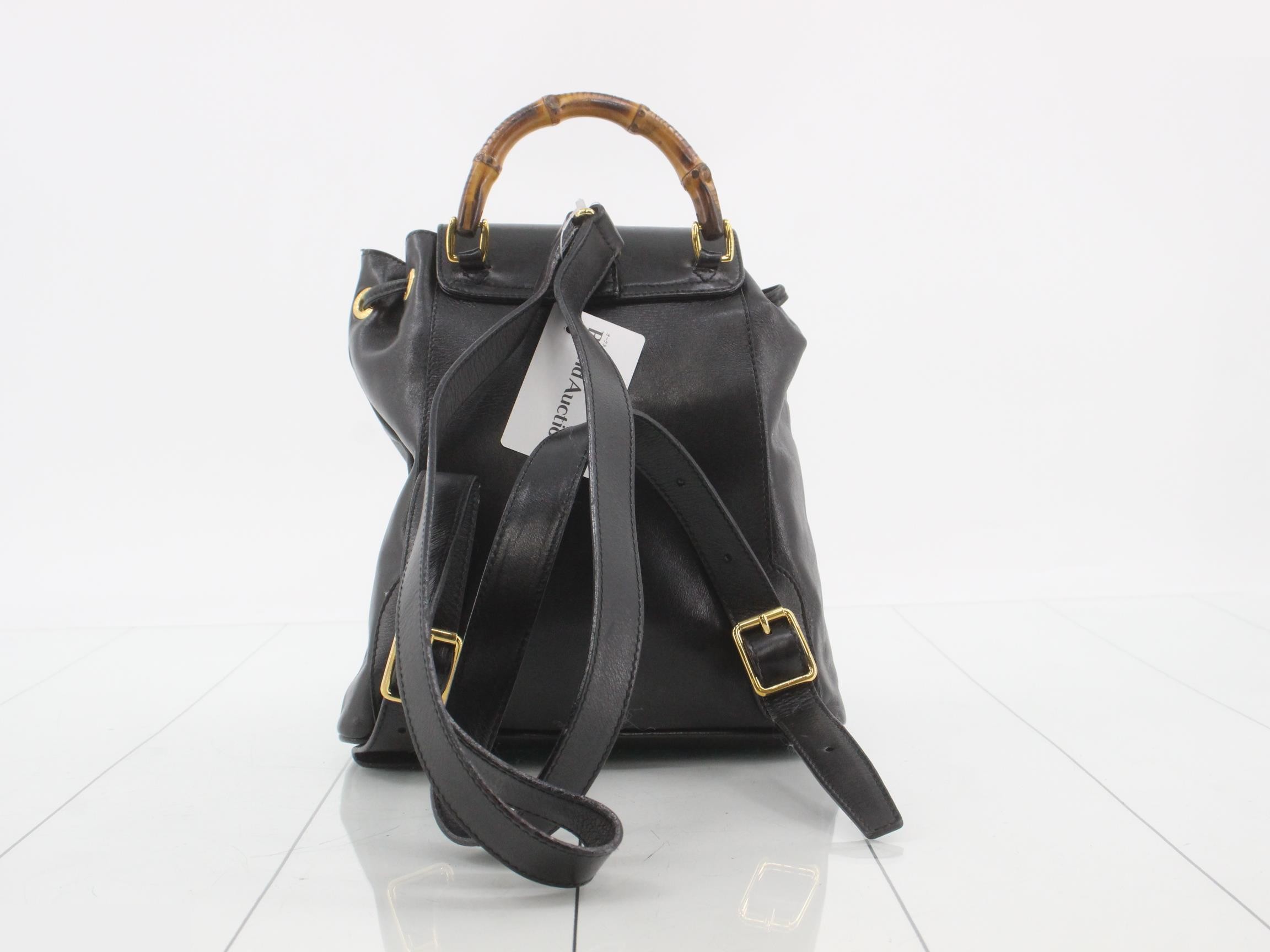 Bamboo (bag) / Backpack, Leather, Black — view 2
