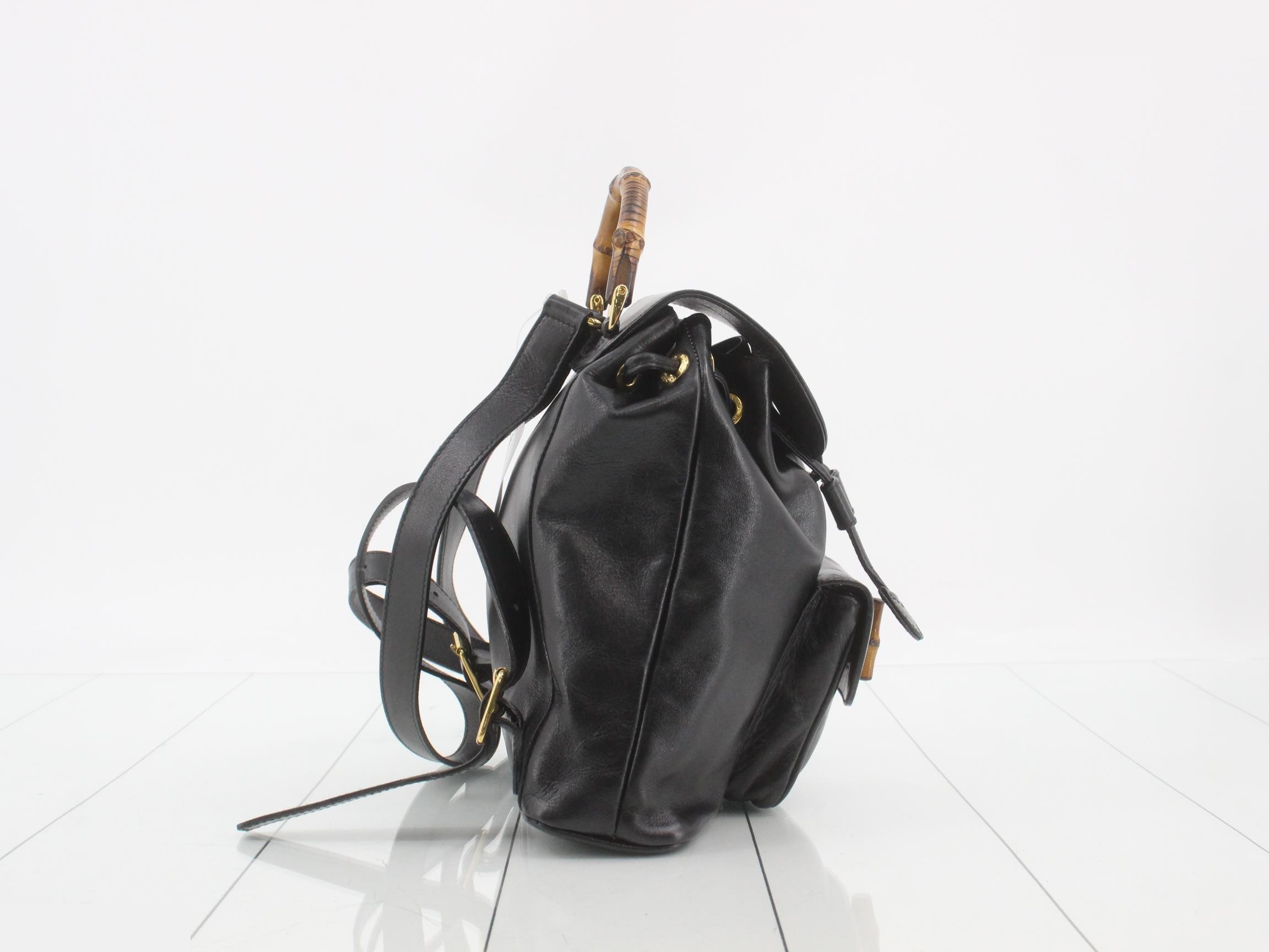 Bamboo (bag) / Backpack, Leather, Black — view 4