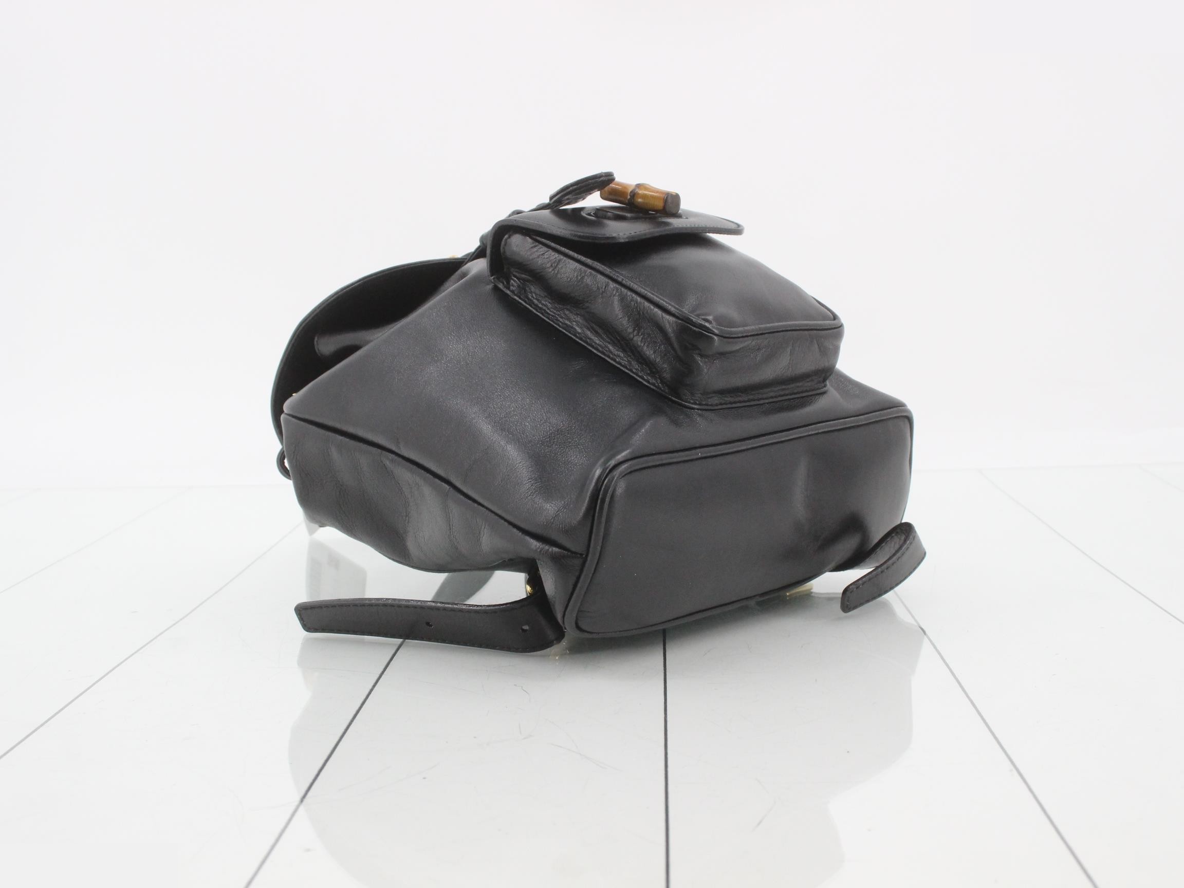 Bamboo (bag) / Backpack, Leather, Black — view 5