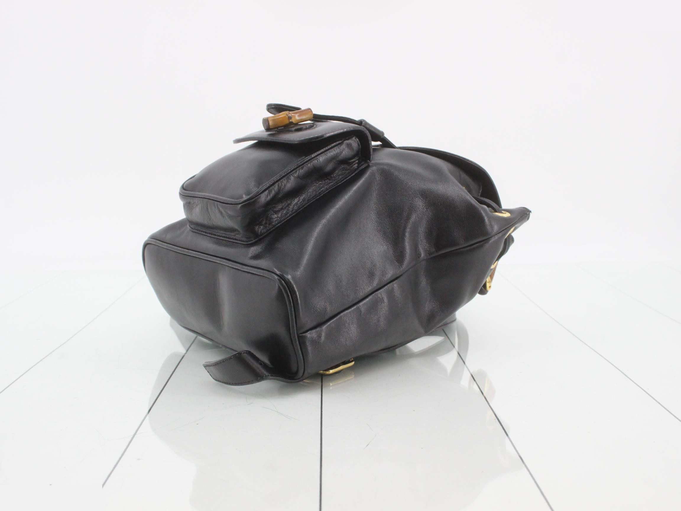 Bamboo (bag) / Backpack, Leather, Black — view 6