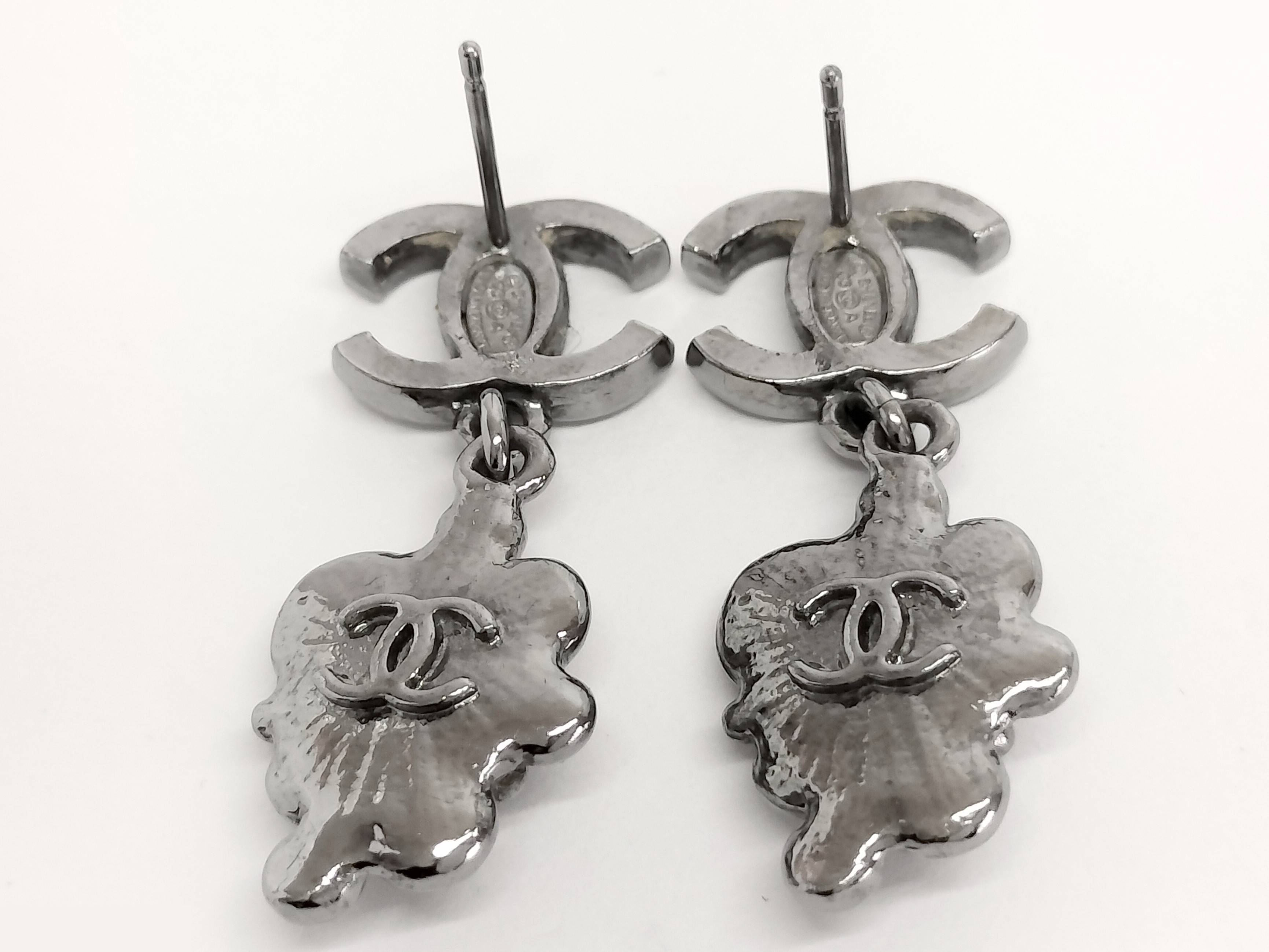 Coco Rhinestone Silver Earrings — view 5