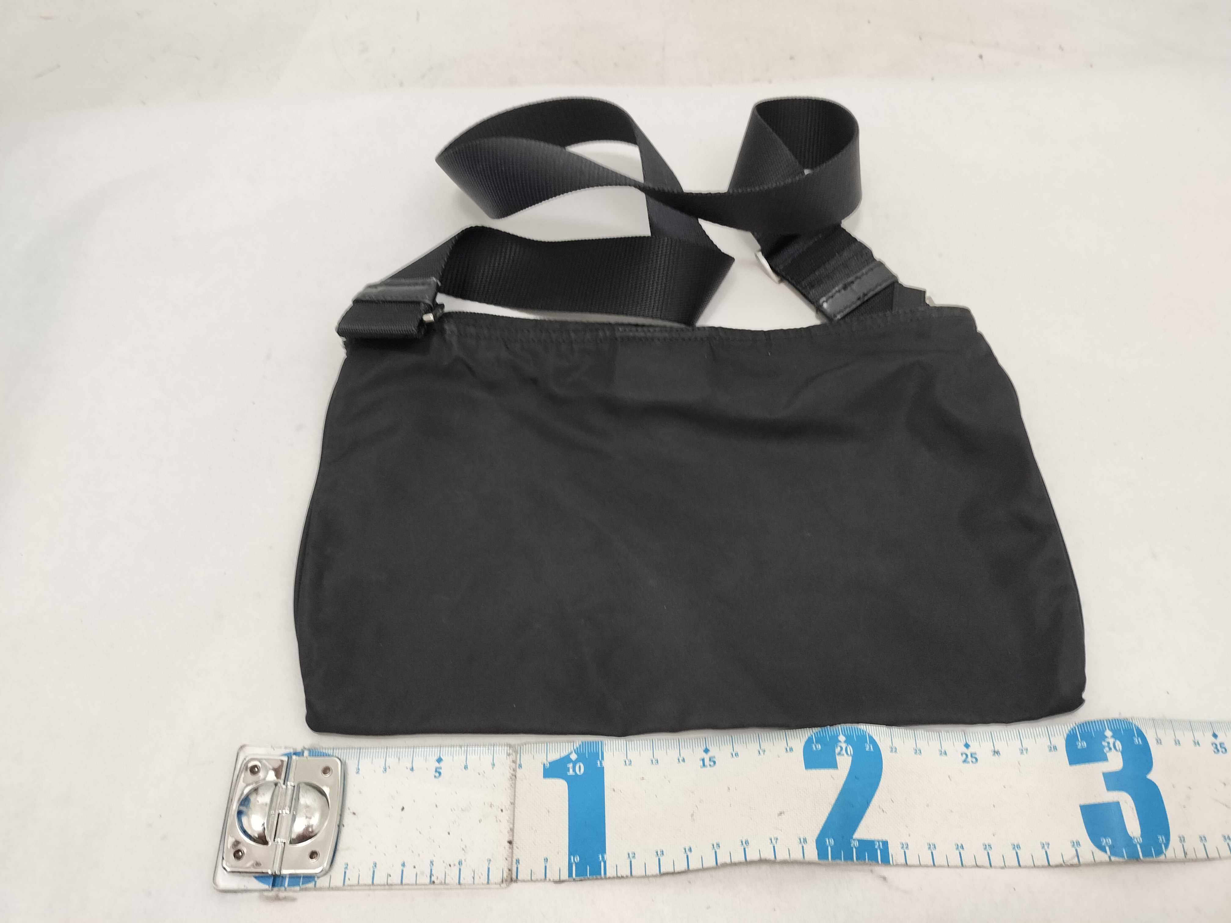 Nylon Shoulder Bag, Black Nylon Shoulder Bag — view 2