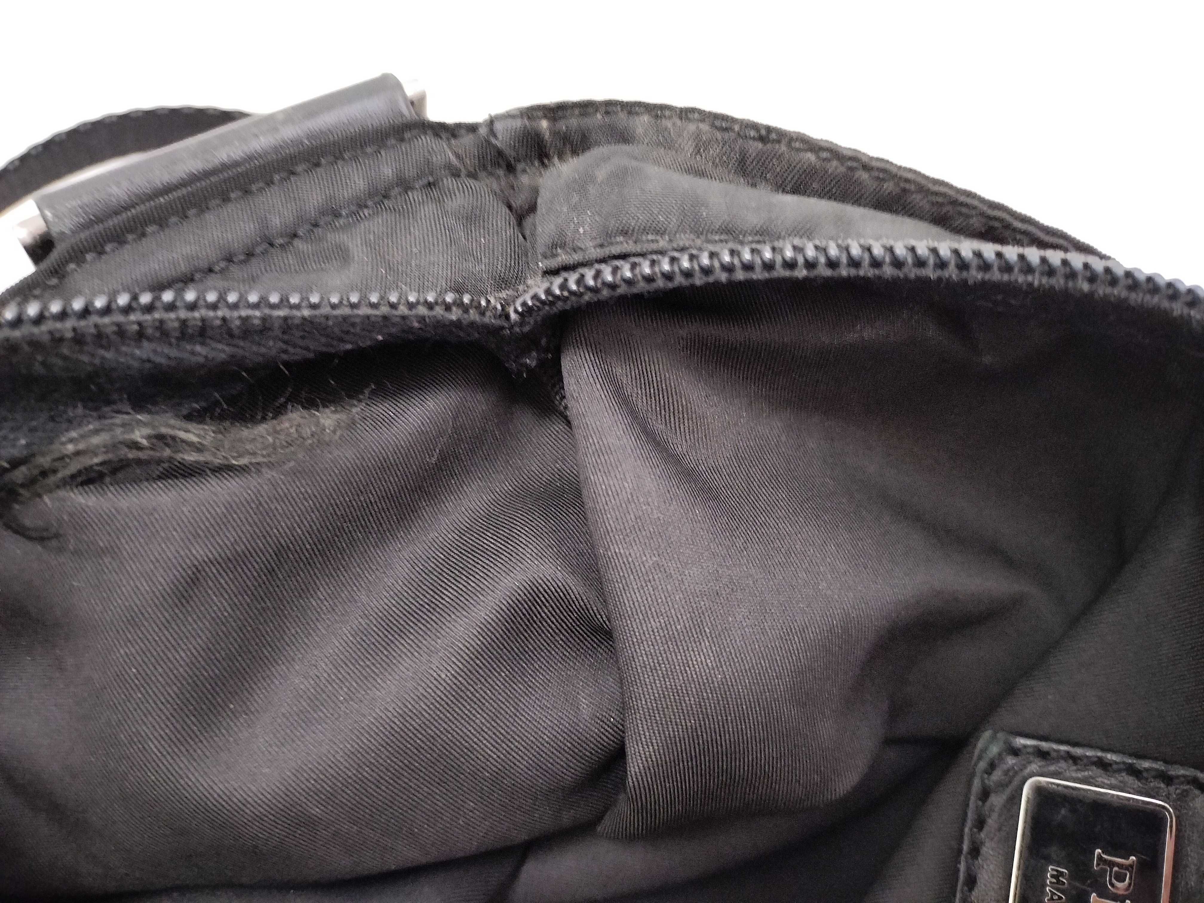 Nylon Shoulder Bag, Black Nylon Shoulder Bag — view 9