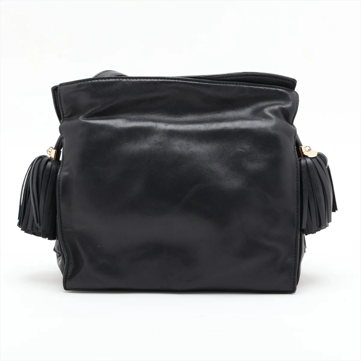 Flamenco 22 Leather Shoulder Bag, Black — view 2