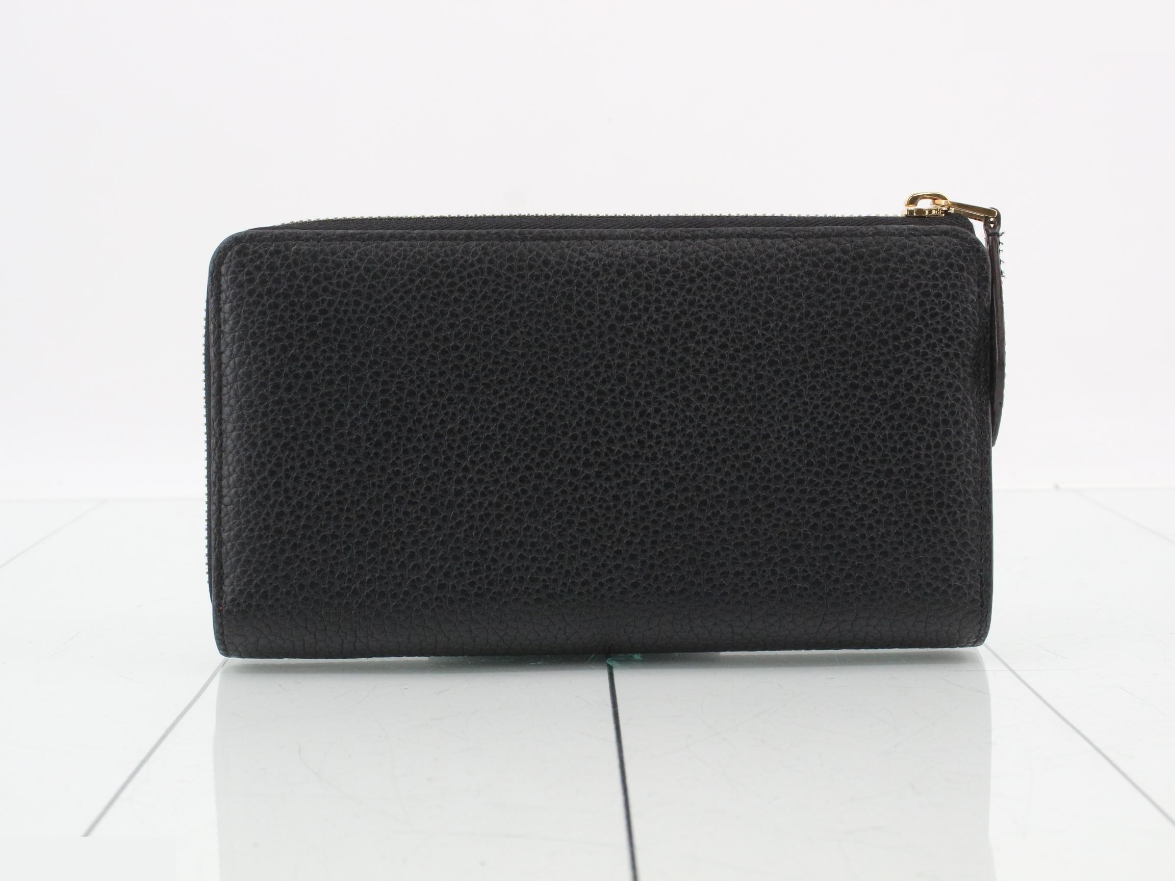 Taurillon leather Portefeuille Comet Noir (black) with dust bag. — view 2