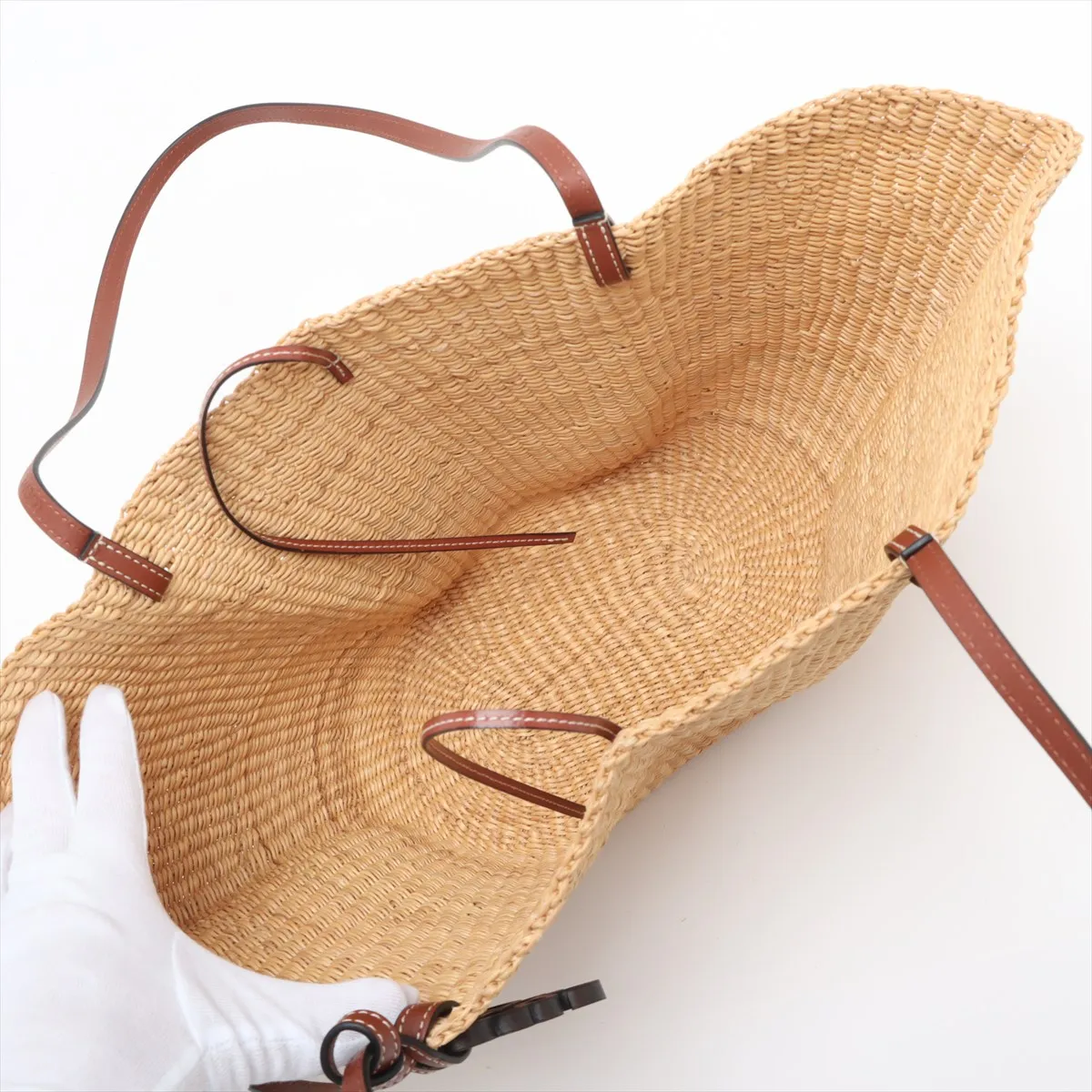 Small Shell Basket Raffia Basket Bag Beige — view 7