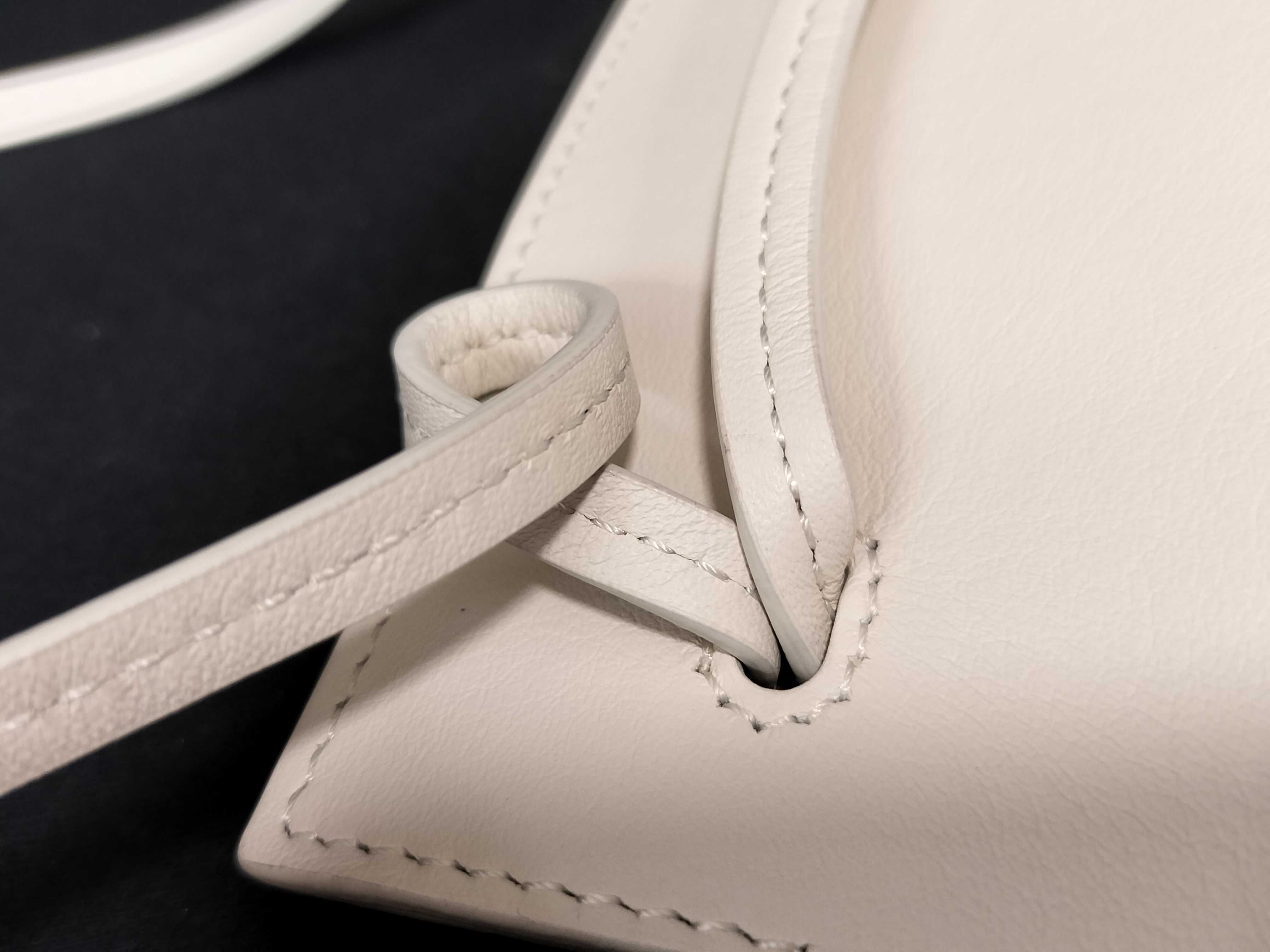 Dice Pocket Leather Shoulder Bag White Shoulder Bag — view 5
