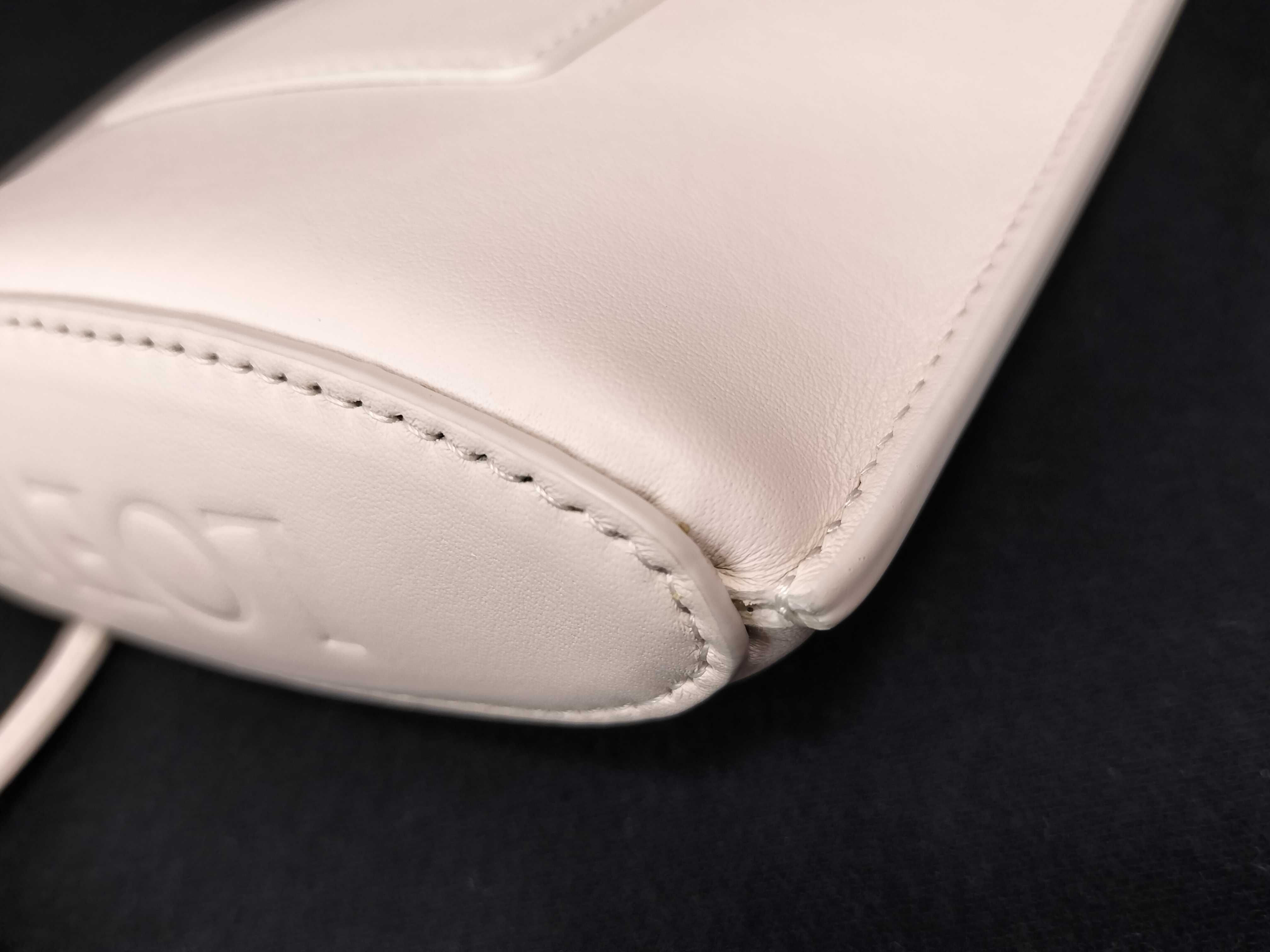 Dice Pocket Leather Shoulder Bag White Shoulder Bag — view 6