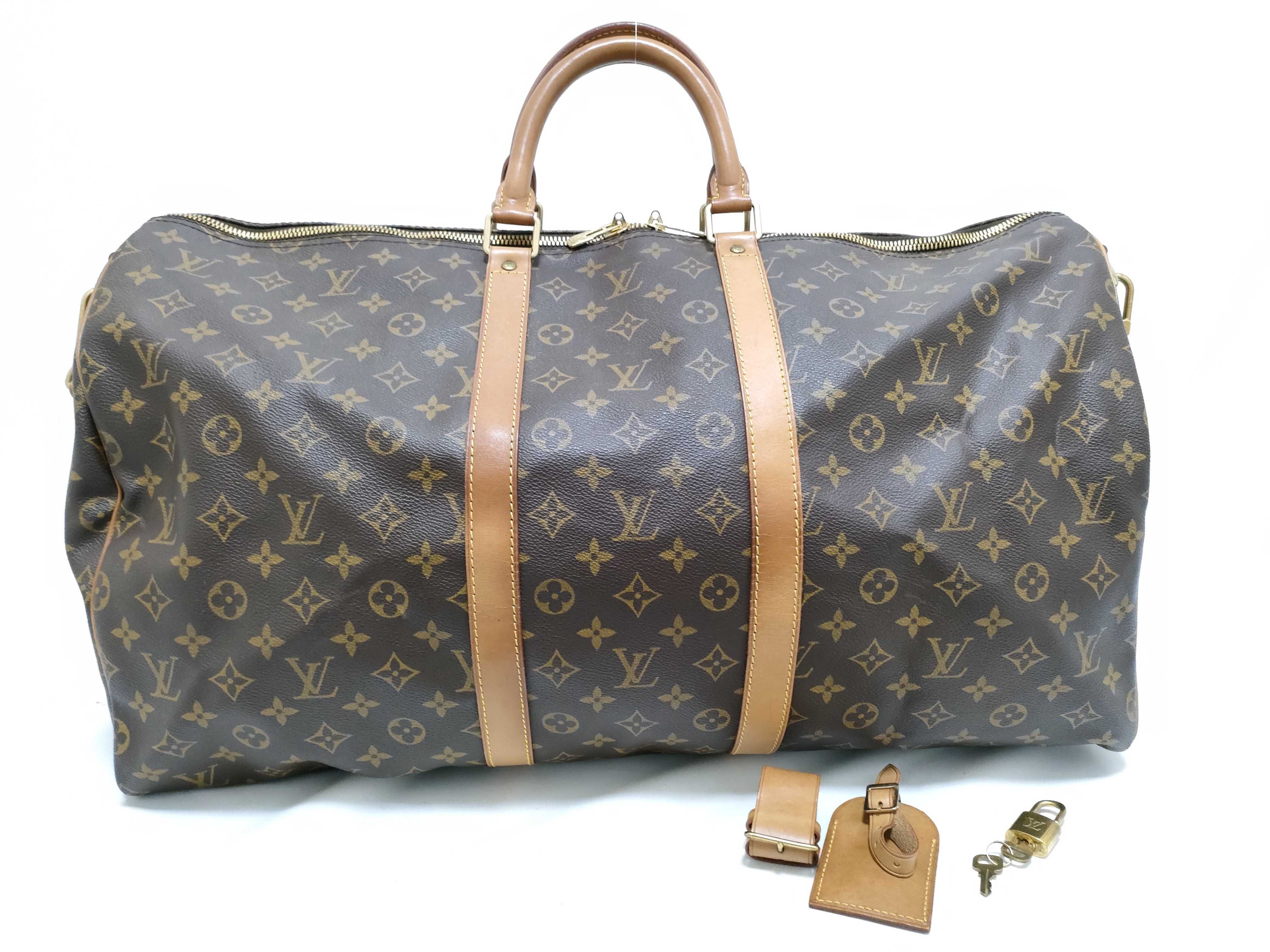 Monogram Vuitton Keepall Bandoulière 55 Boston Bag