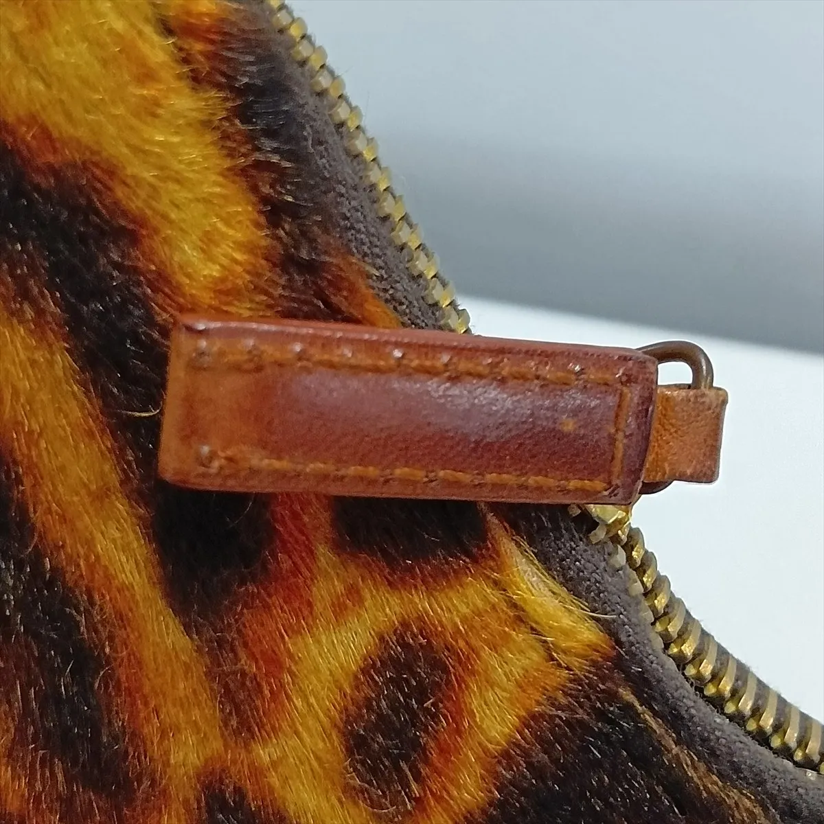 Street Chic Calf Hair x Leather Shoulder Bag, Brown — view 15