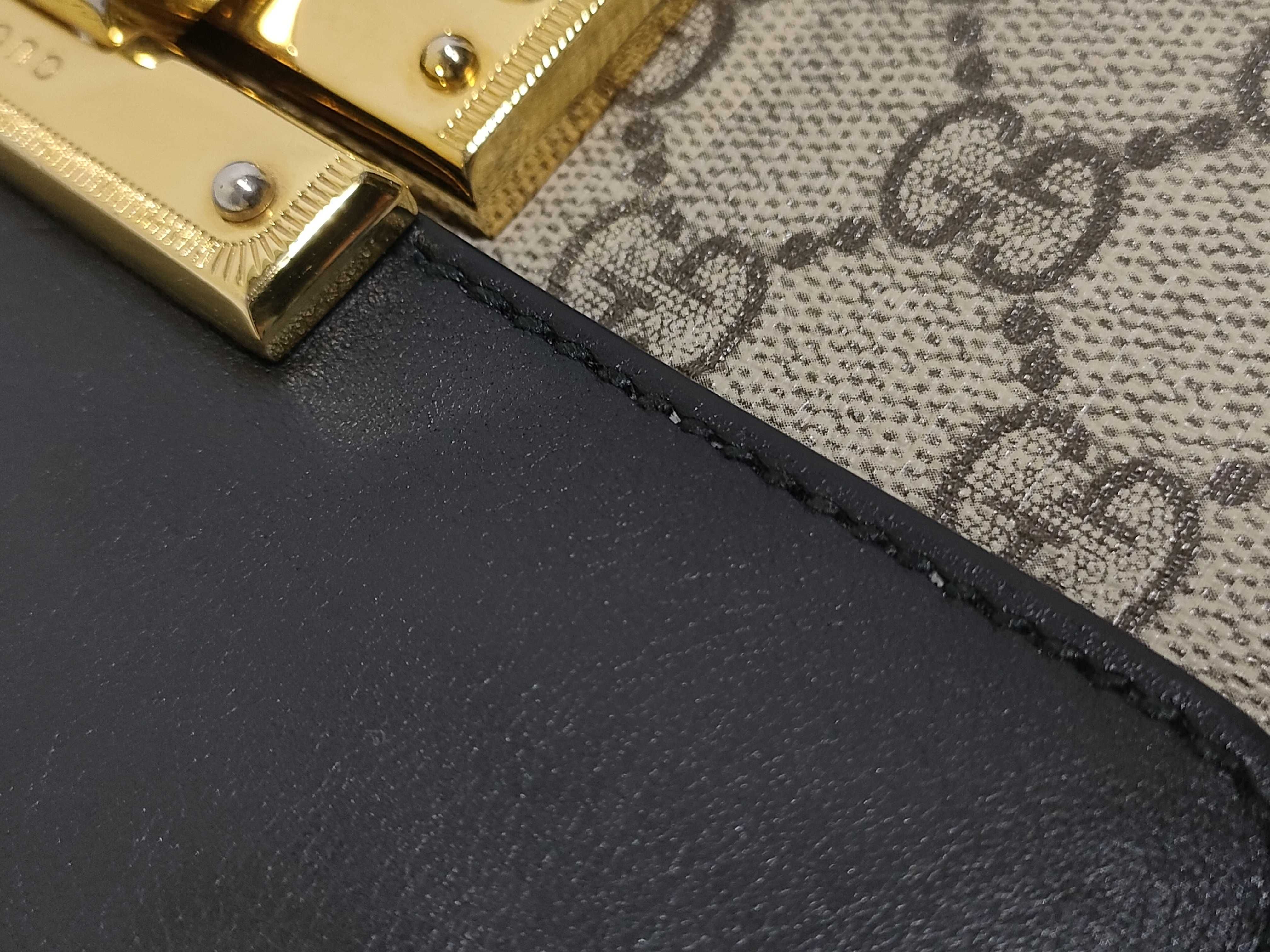 GG Supreme VN - GG Supreme Padlock PVC x Cowskin Chain Shoulder Bag Beige x Black 4 Shoulder Bag — view 15