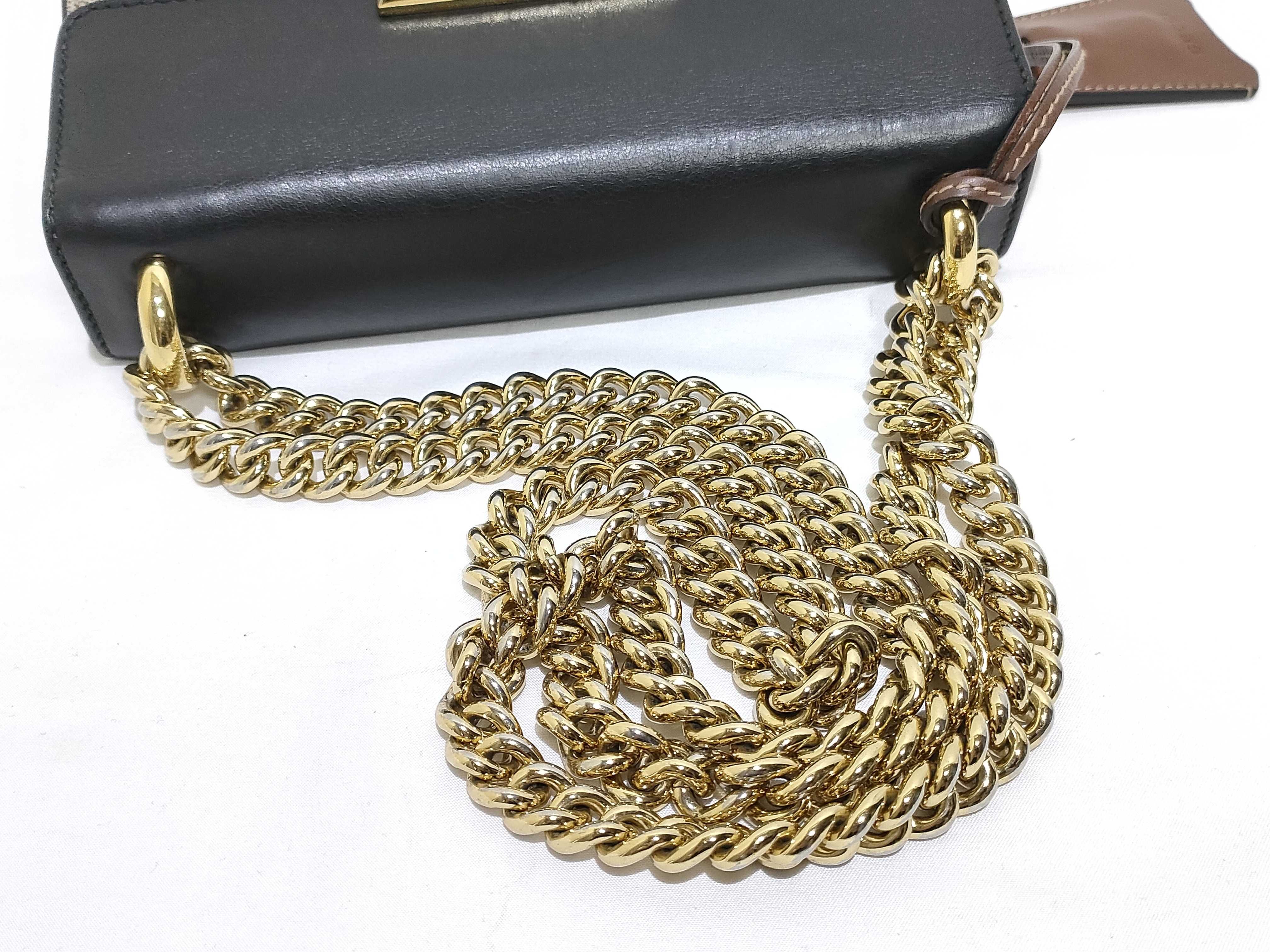 GG Supreme VN - GG Supreme Padlock PVC x Cowskin Chain Shoulder Bag Beige x Black 4 Shoulder Bag — view 3