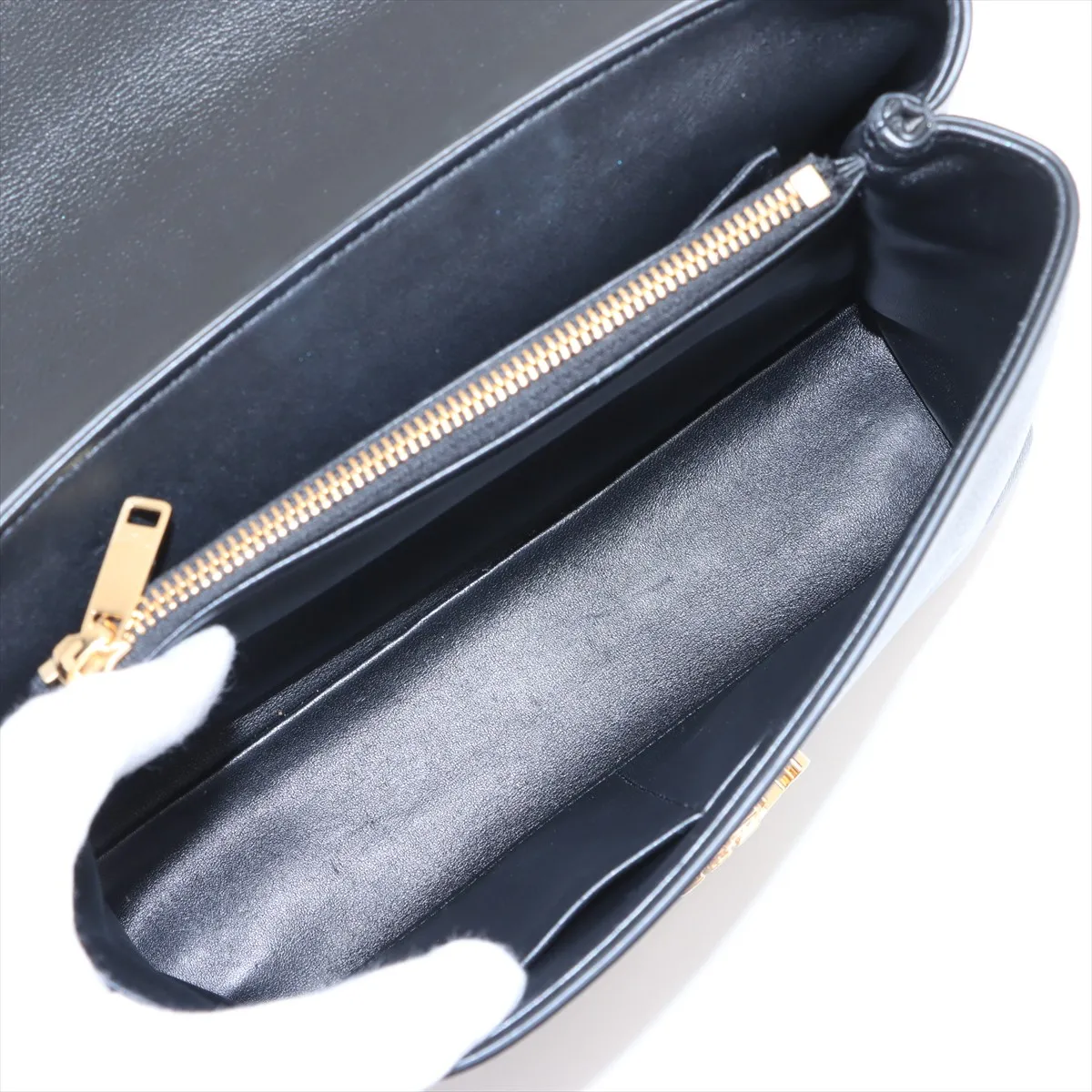 Medium Nino Leather 2WAY Handbag Black — view 8