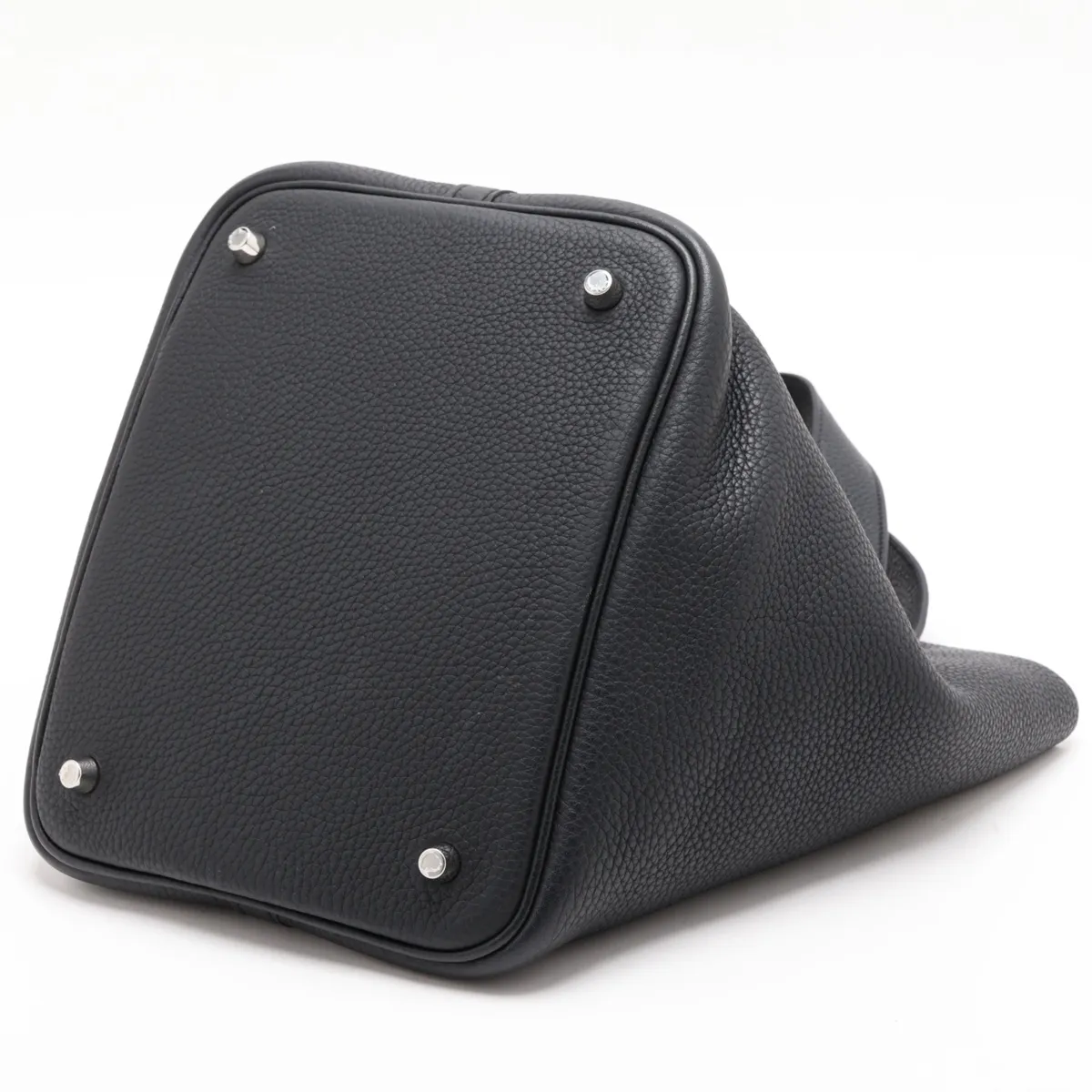 Picotin Lock 22 MM, Taurillon Clemence leather, black, silver hardware, D: 2019 — view 3