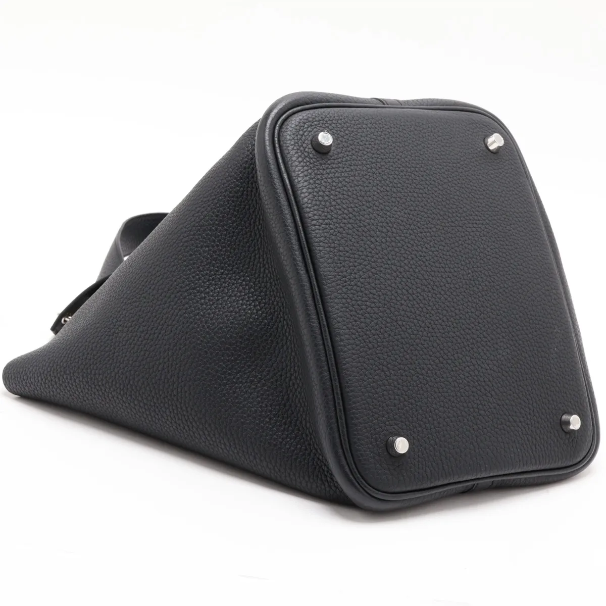 Picotin Lock 22 MM, Taurillon Clemence leather, black, silver hardware, D: 2019 — view 4