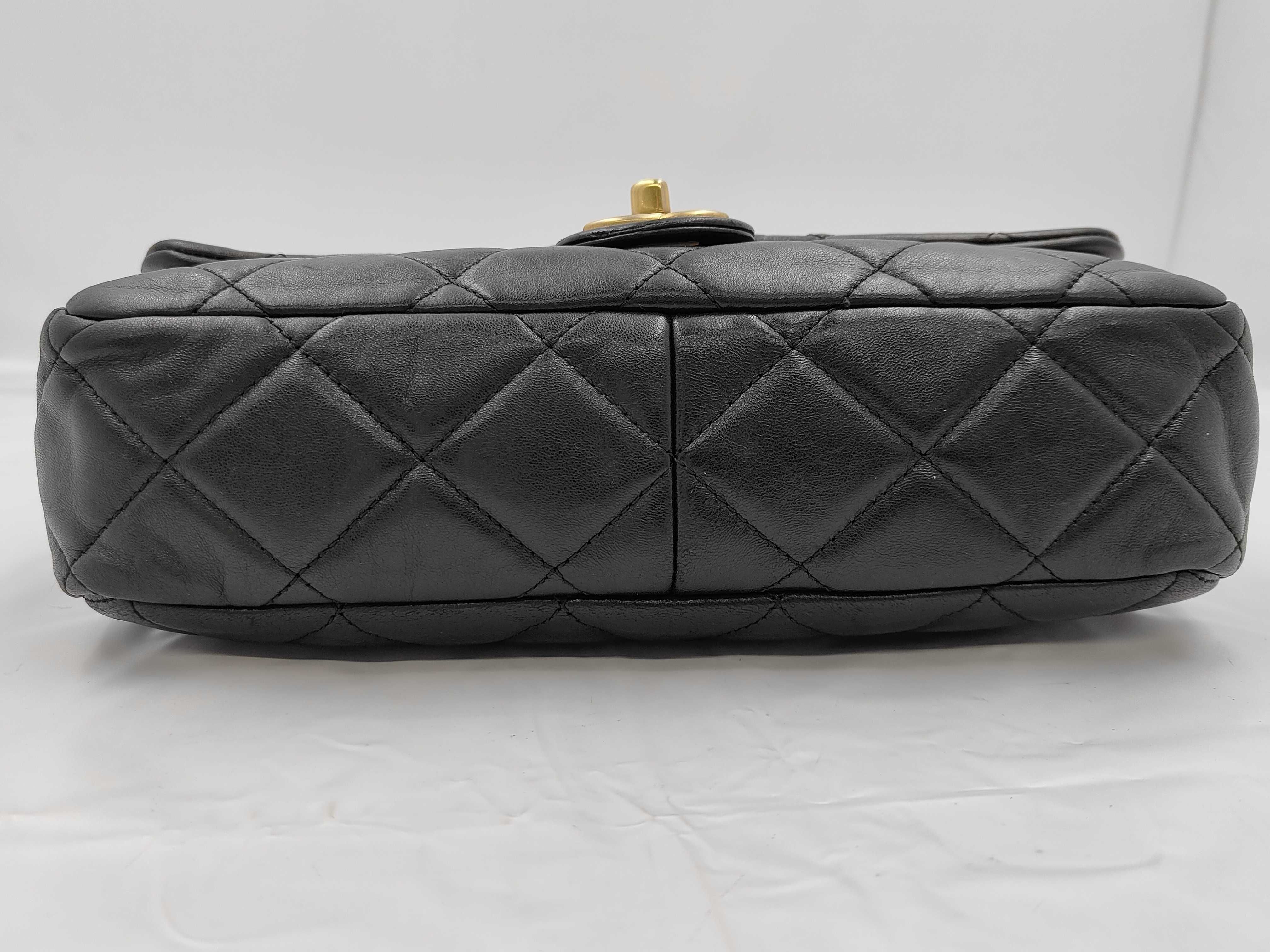 Matelassé Lambskin Black 2-Way Chain Shoulder Bag — view 7