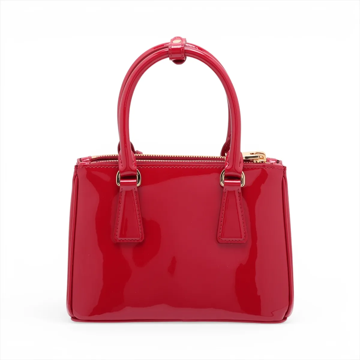 Patent Leather 2-Way Handbag, Red — view 2