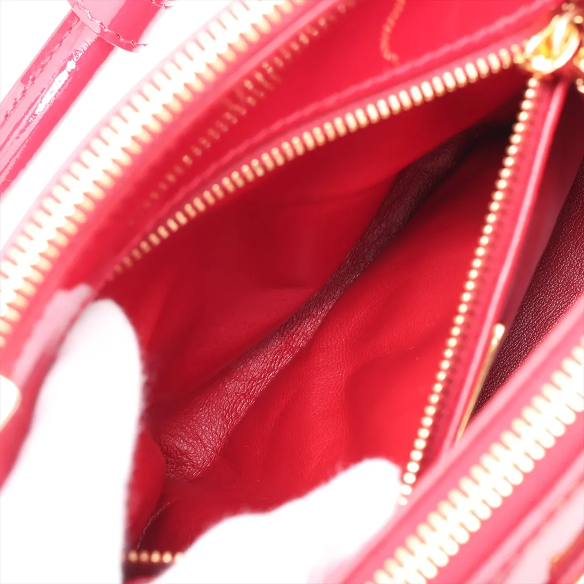 Patent Leather 2-Way Handbag, Red — view 11