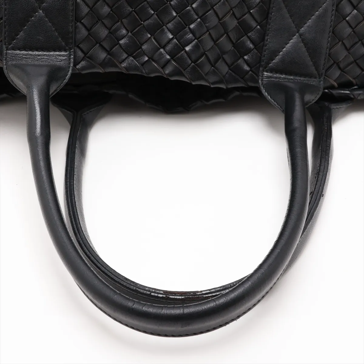 Intrecciato Cabas PM 141498 Leather Tote Bag, Black — view 5