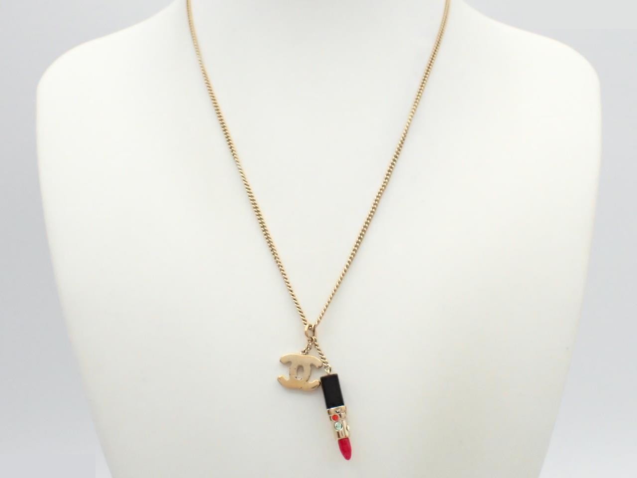 Cocomark Colored Stone Lip Necklace Chain Approx. 43cm — view 3