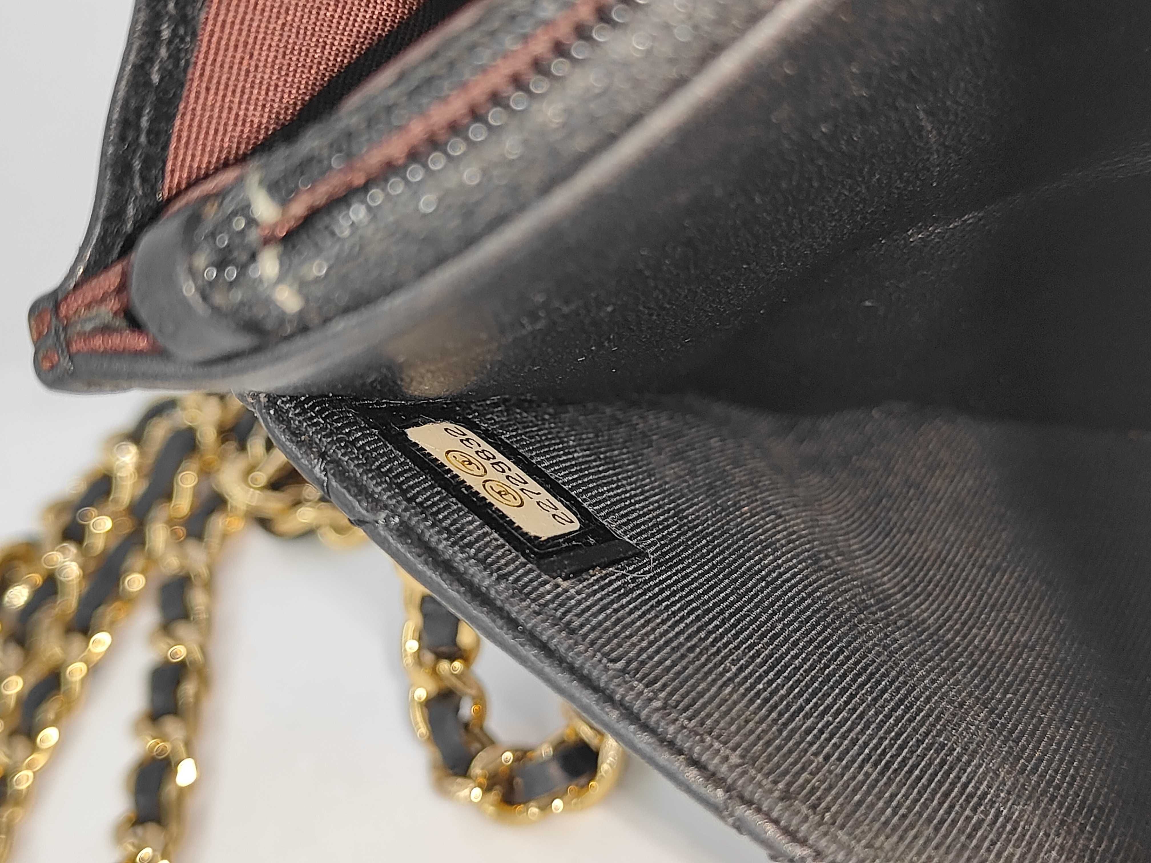 Timeless Classic Line Chain Wallet BLACK Lambskin Shoulder Bag — view 11