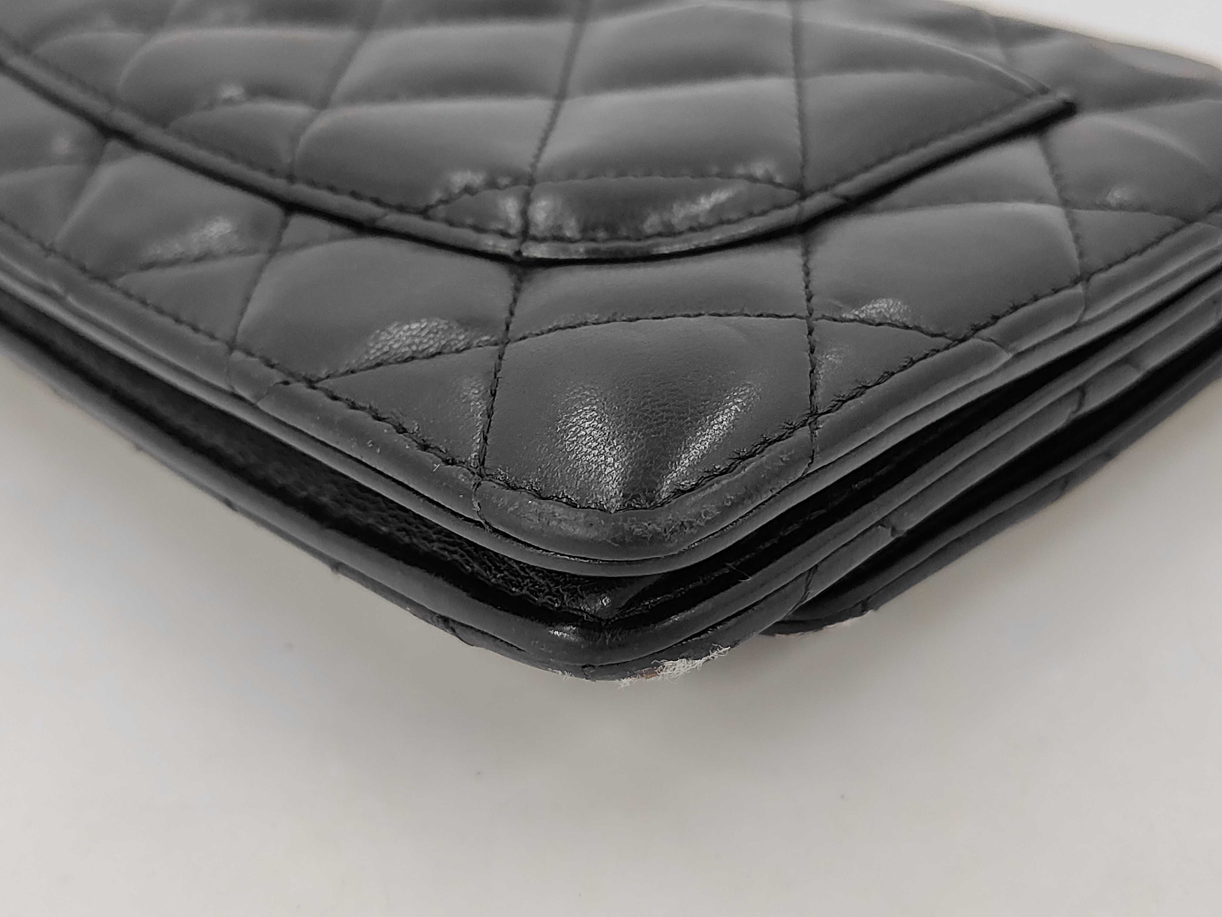 Timeless Classic Line Chain Wallet BLACK Lambskin Shoulder Bag — view 3