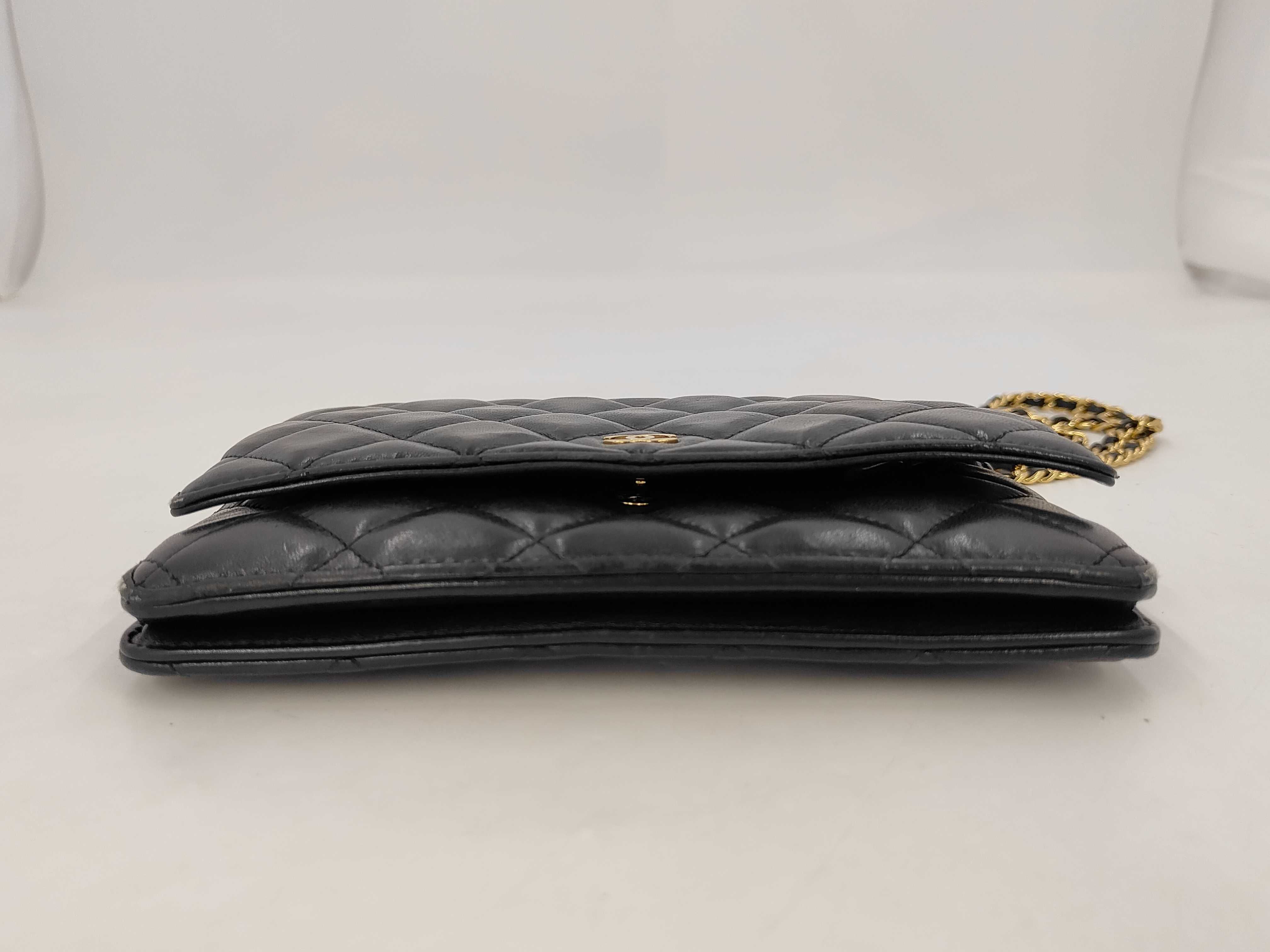 Timeless Classic Line Chain Wallet BLACK Lambskin Shoulder Bag — view 4