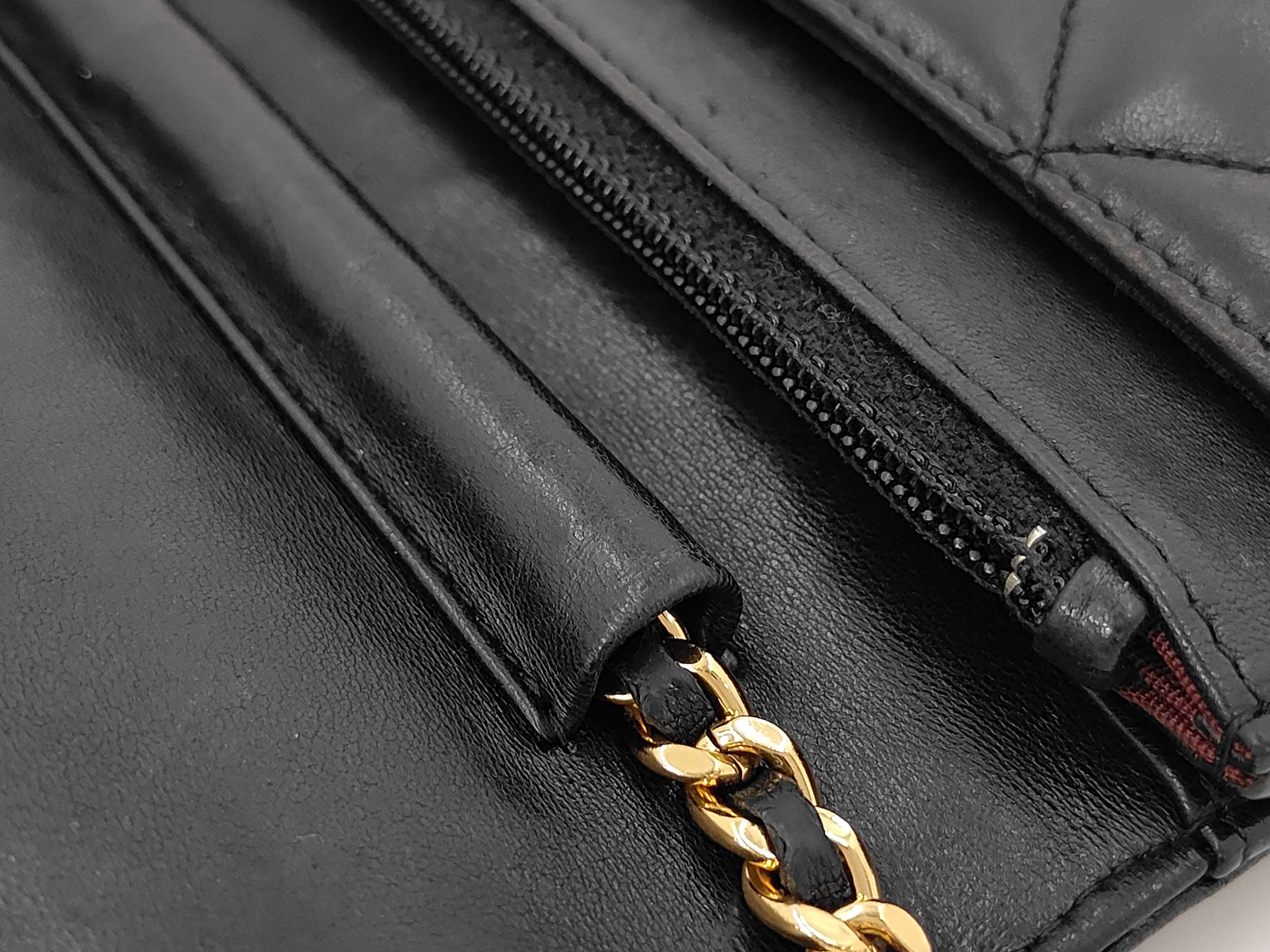 Timeless Classic Line Chain Wallet BLACK Lambskin Shoulder Bag — view 7