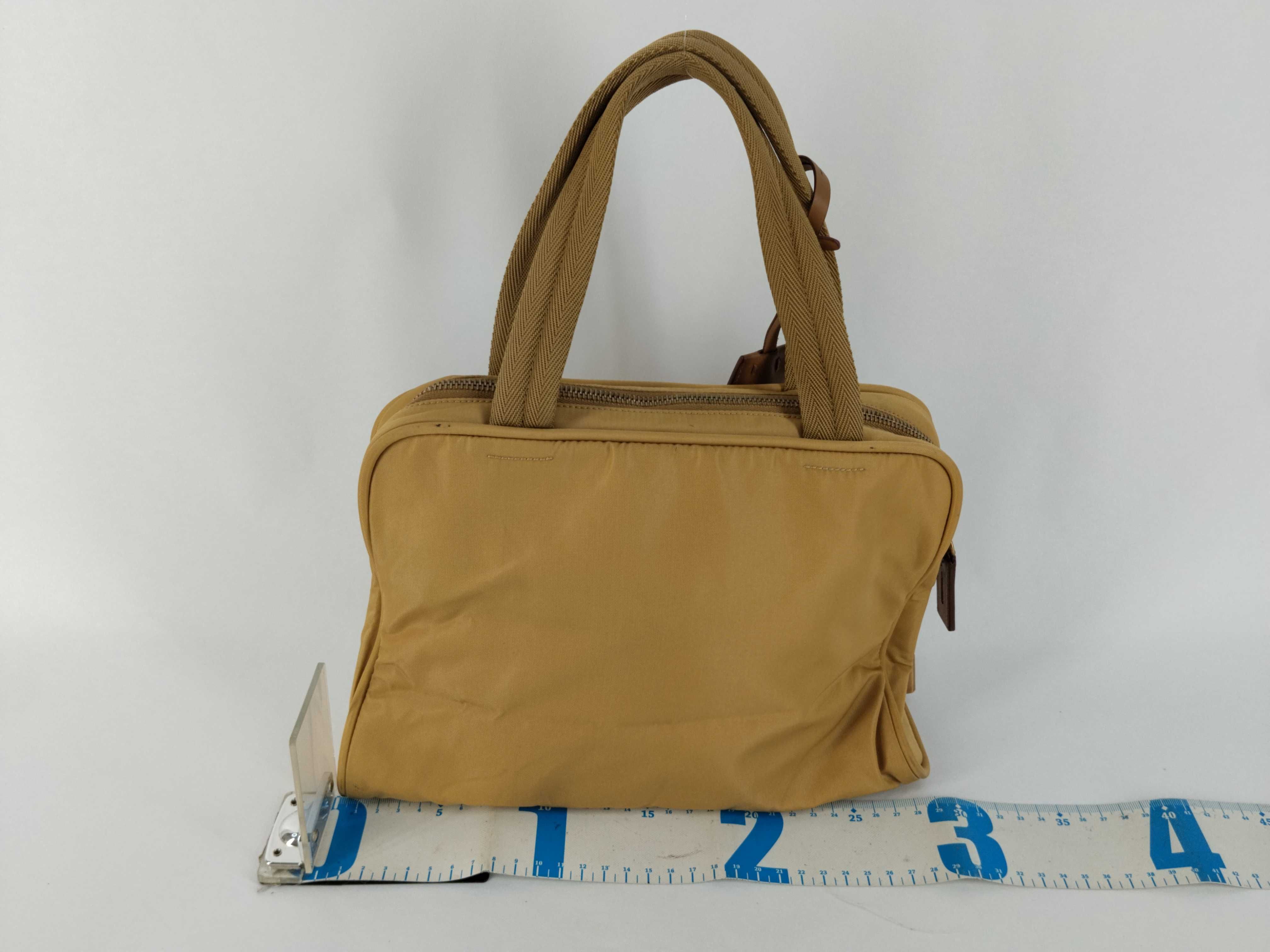 Nylon Prada Handbag Yellow Beige Handbag — view 2