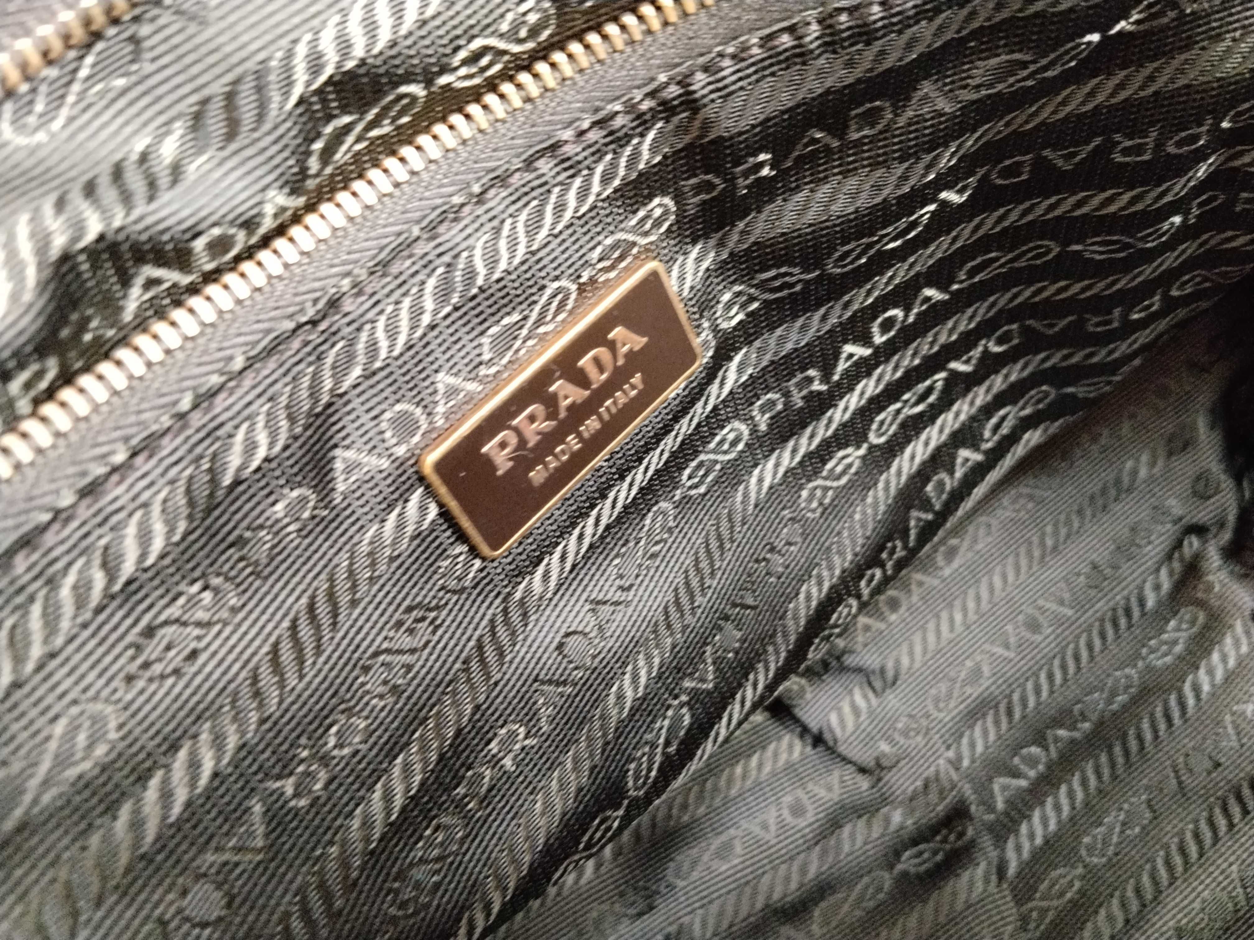 Nylon Prada Handbag Yellow Beige Handbag — view 13