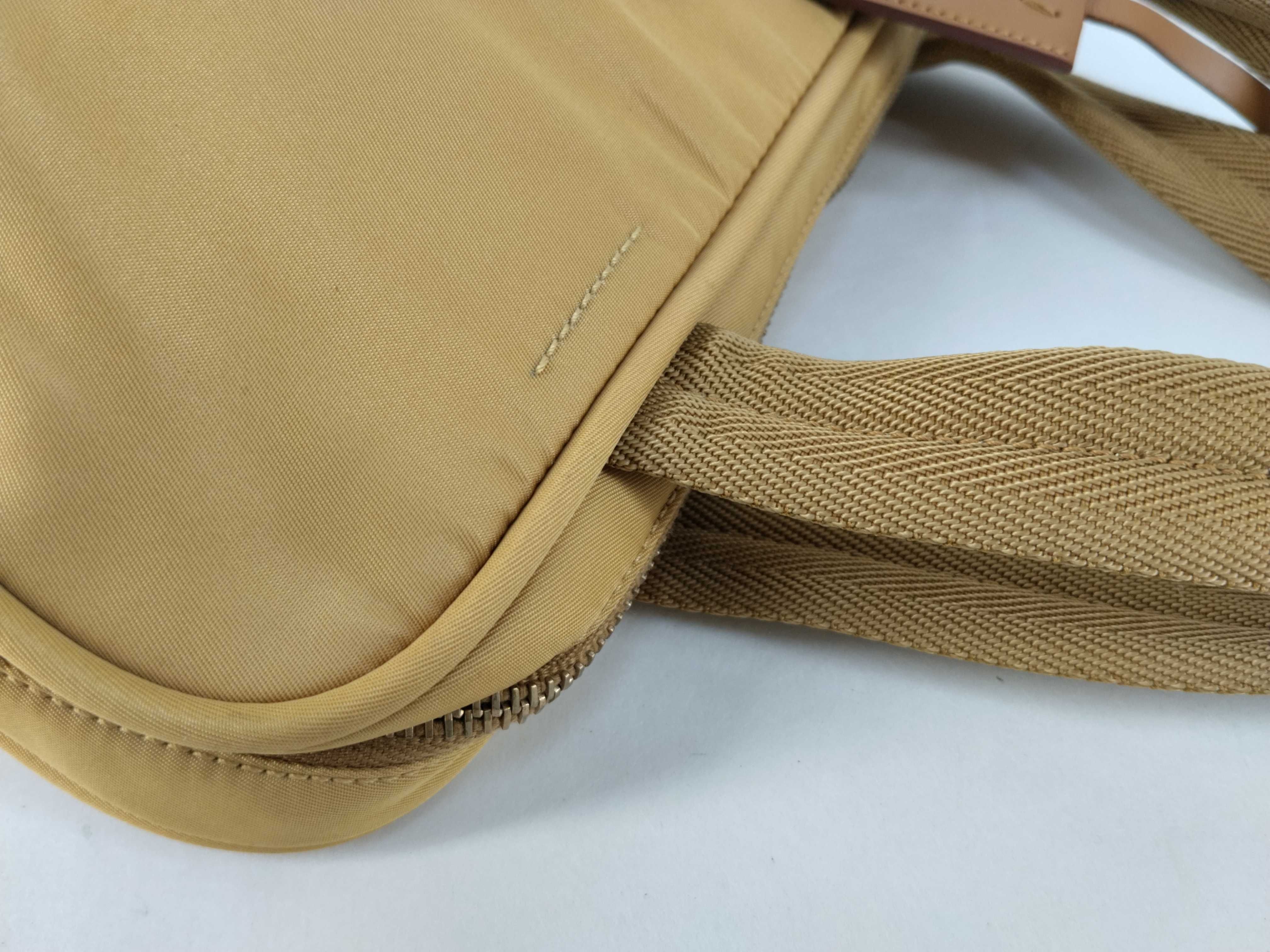 Nylon Prada Handbag Yellow Beige Handbag — view 5