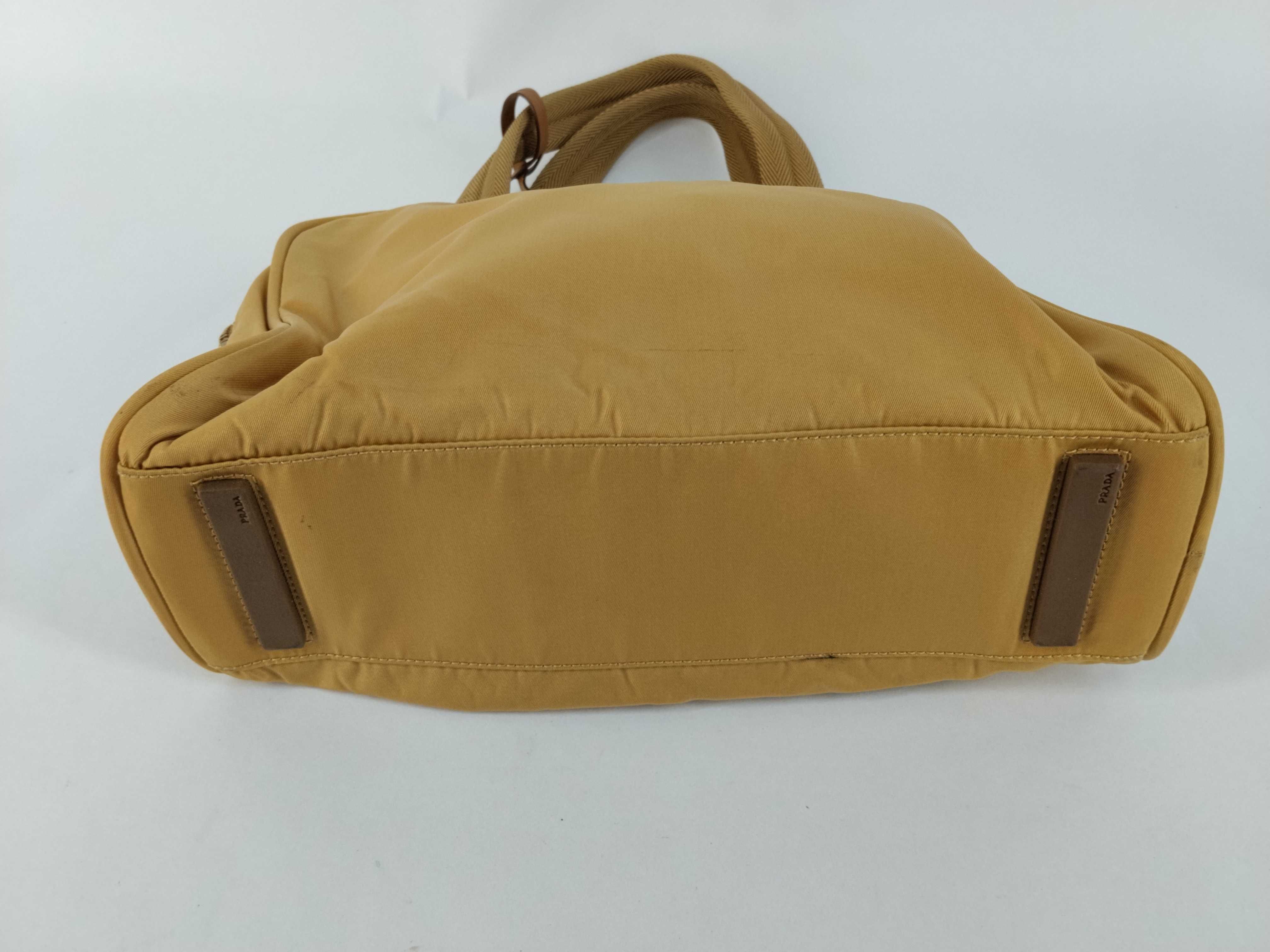 Nylon Prada Handbag Yellow Beige Handbag — view 7