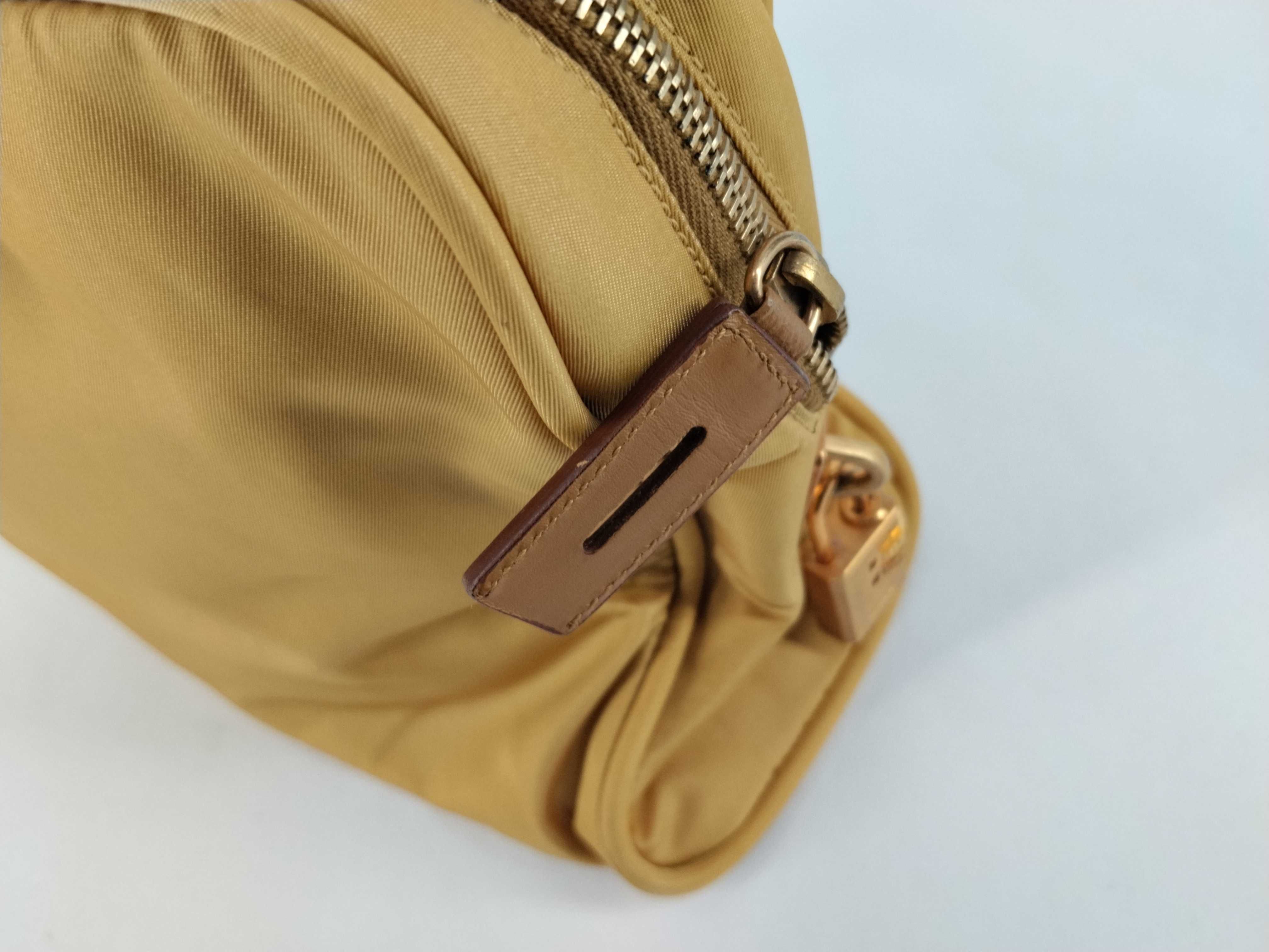 Nylon Prada Handbag Yellow Beige Handbag — view 9
