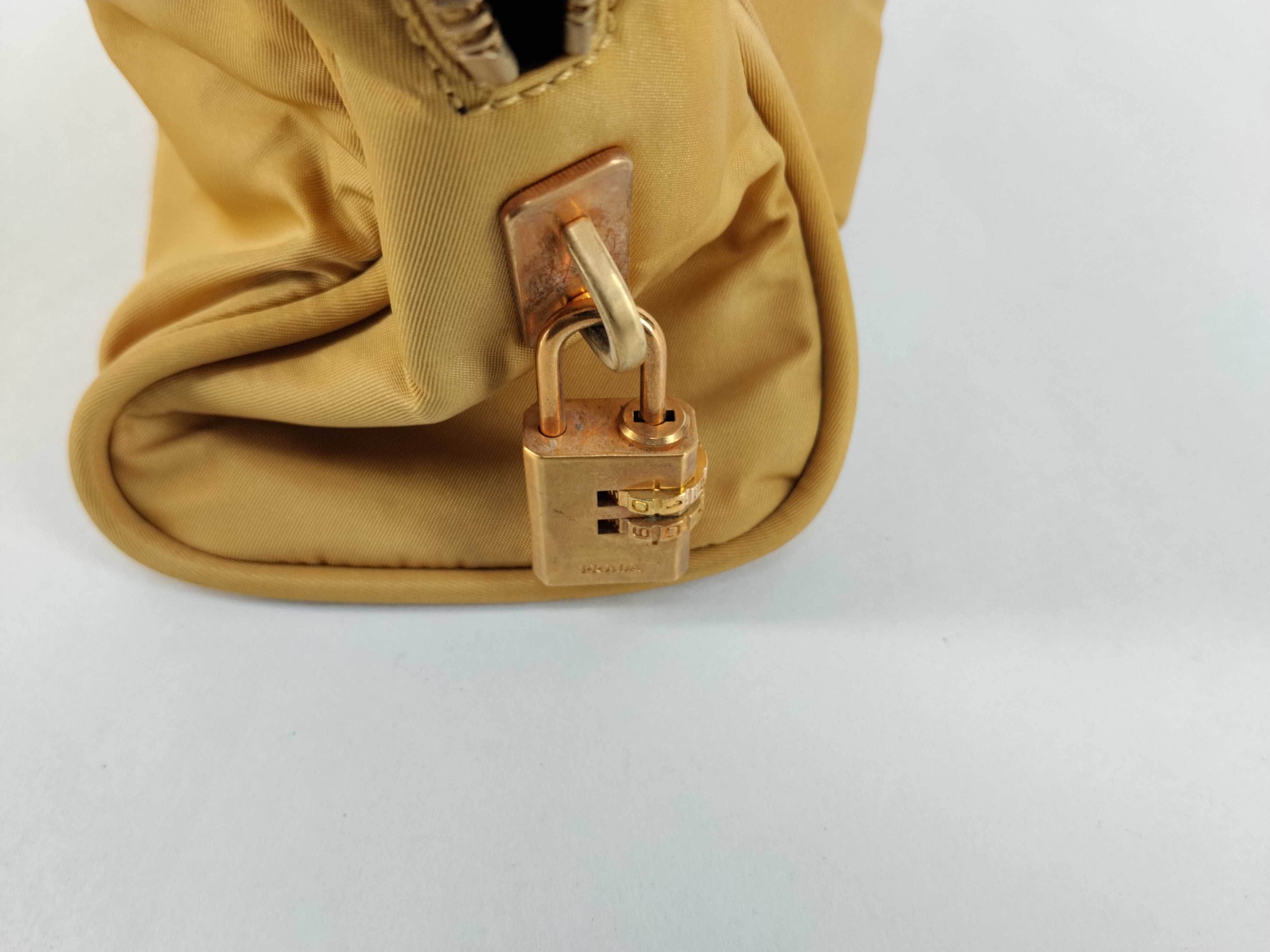 Nylon Prada Handbag Yellow Beige Handbag — view 10