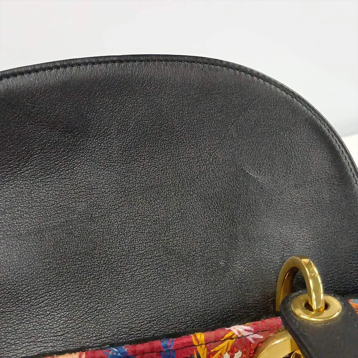 Cannage Lady Dior Tweed x Leather 2-Way Handbag, Multicolor — view 13