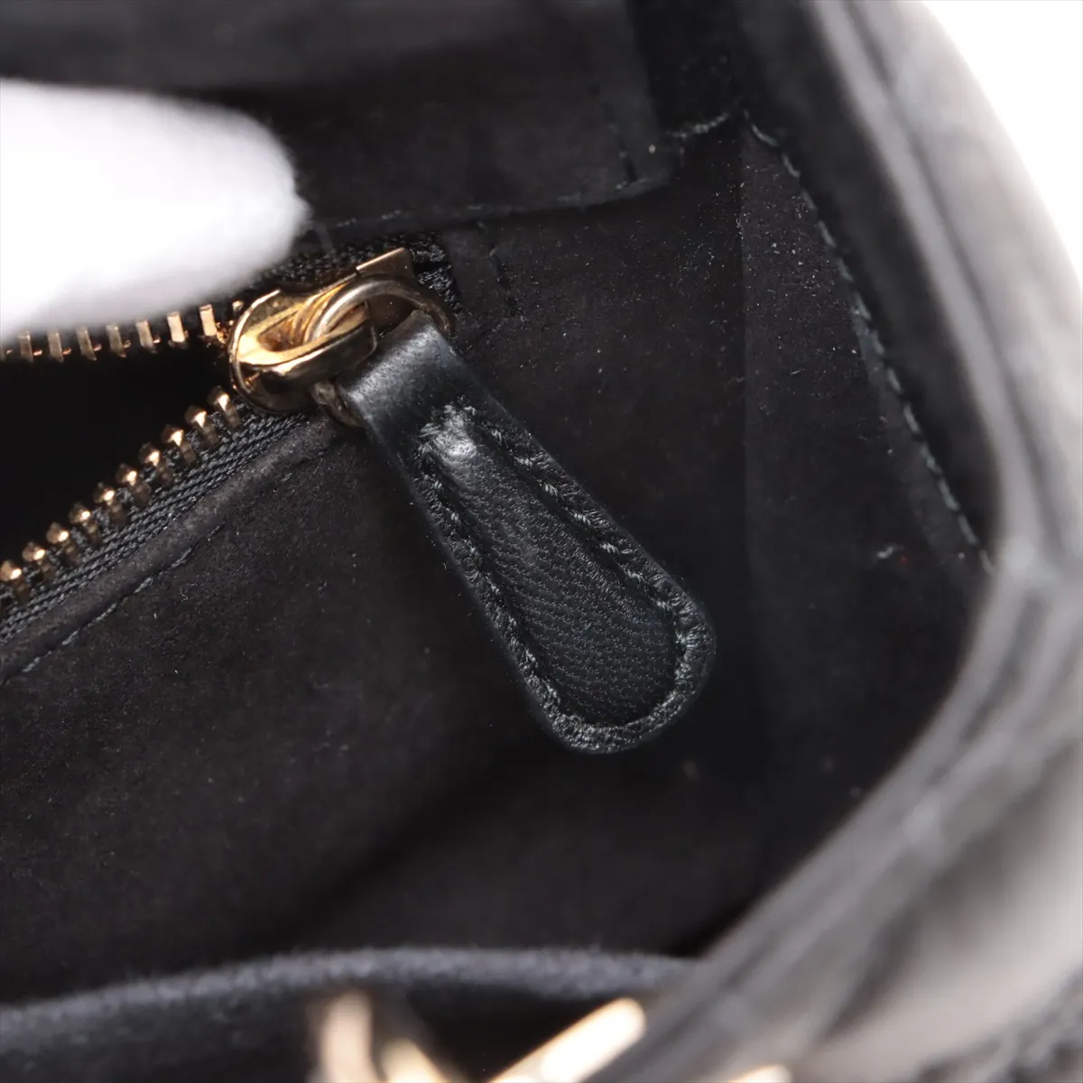 Cannage Lady Dior Mini Satin Handbag Black — view 11