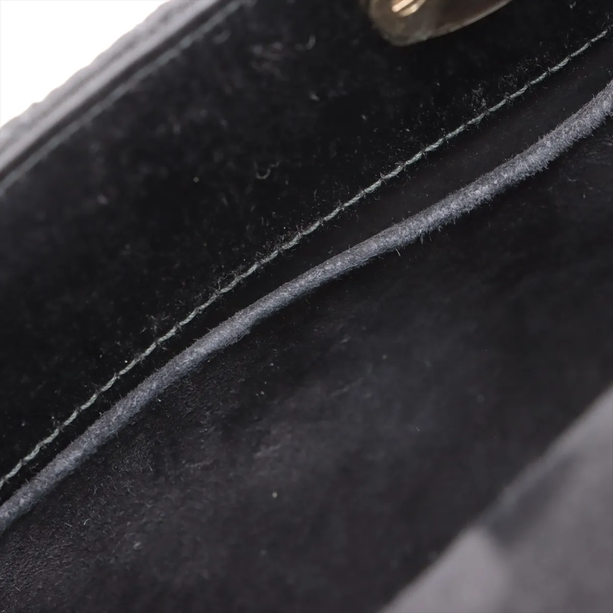 Cannage Lady Dior Mini Satin Handbag Black — view 12