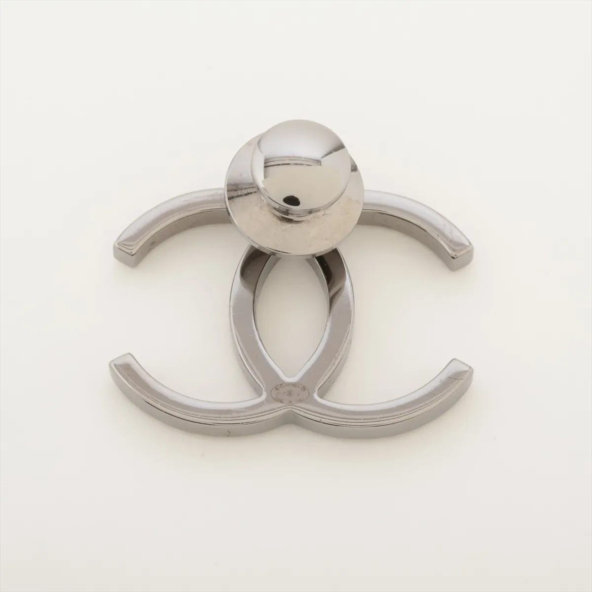 Coco Mark B17K Brooch, GP x Rhinestone, Silver. Shows — view 2