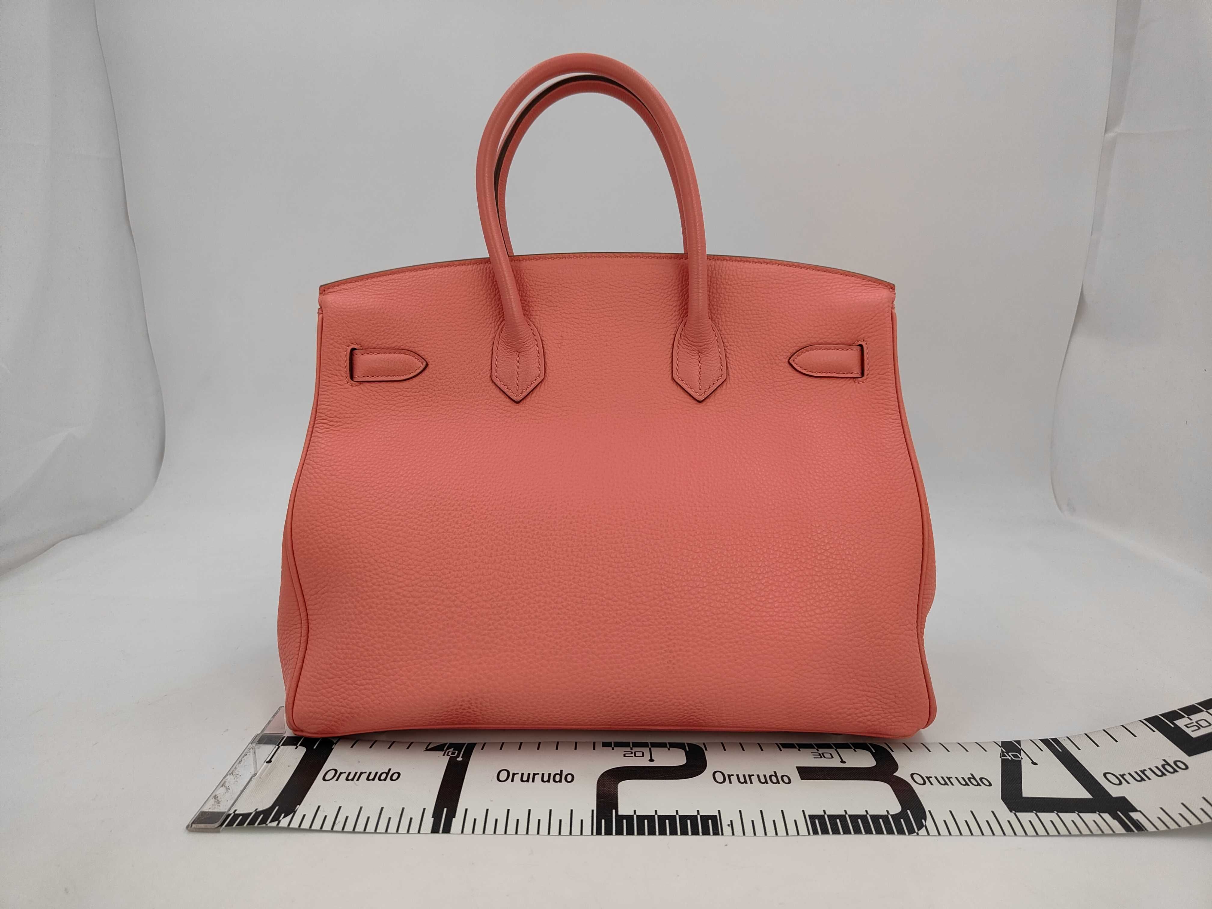 Birkin 35 Rose Lipstick Togo Silver Hardware C086 Q Handbag — view 2