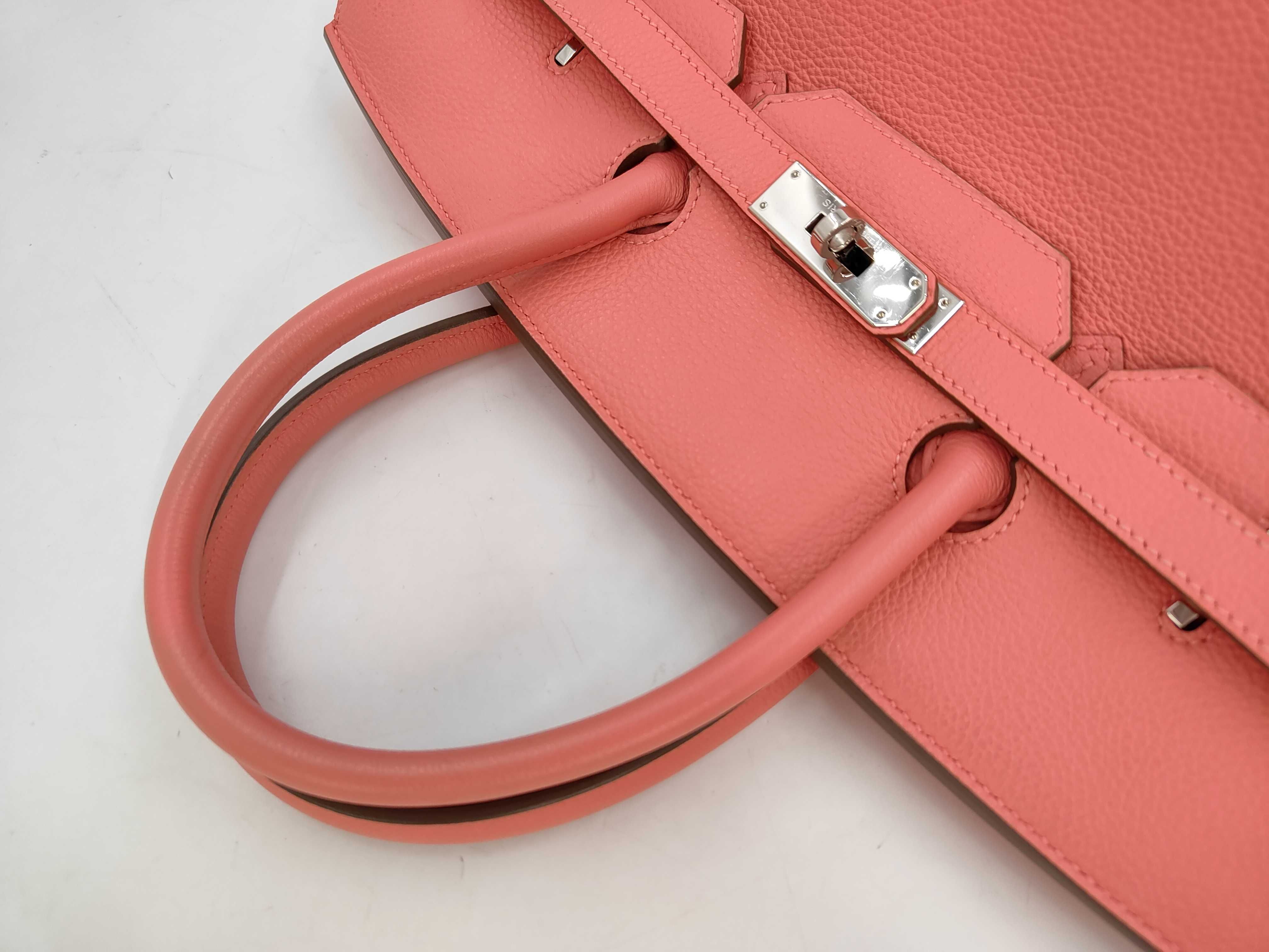 Birkin 35 Rose Lipstick Togo Silver Hardware C086 Q Handbag — view 5