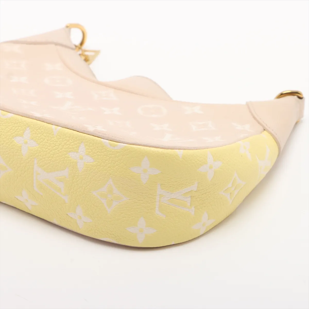 Taurillon Monogram Bagatelle NM M46113 Beige x Pink x Yellow No charm RFID reaction — view 3