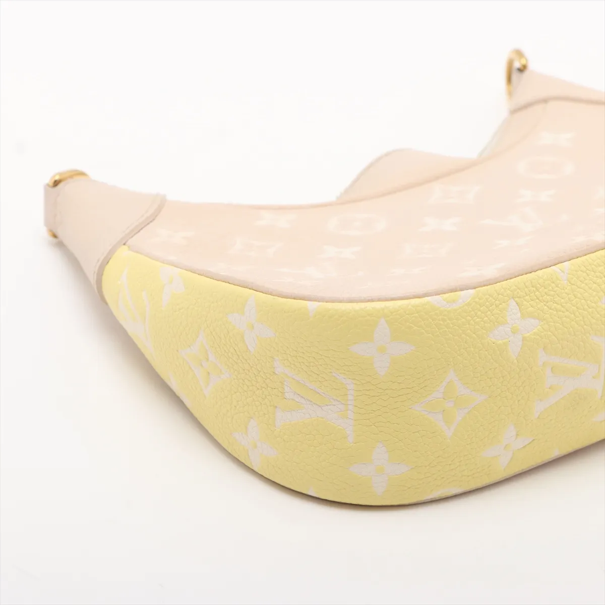 Taurillon Monogram Bagatelle NM M46113 Beige x Pink x Yellow No charm RFID reaction — view 4