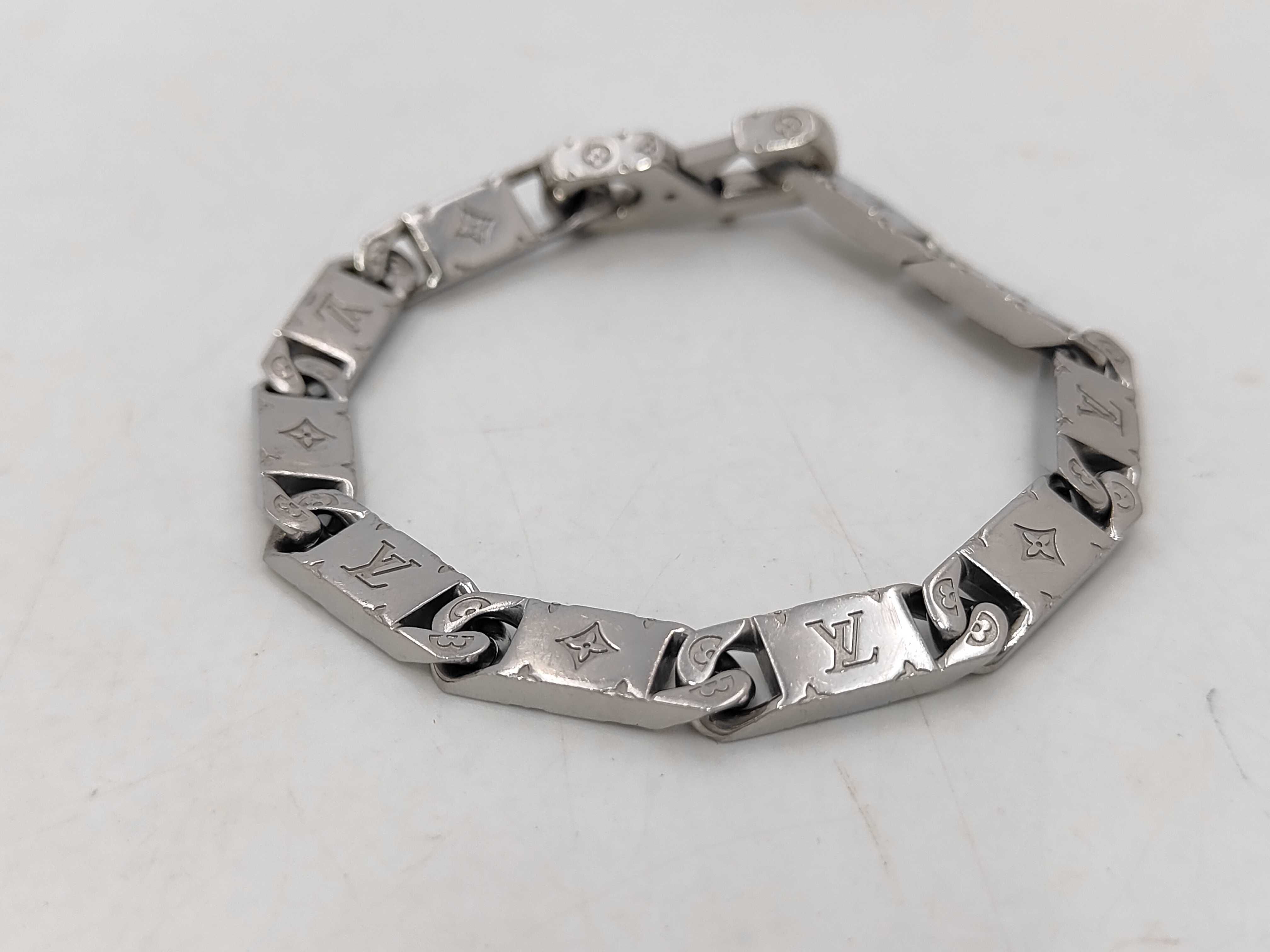 Monogram Tie-Up Silver Bracelet (Bracelet/Bangle)
