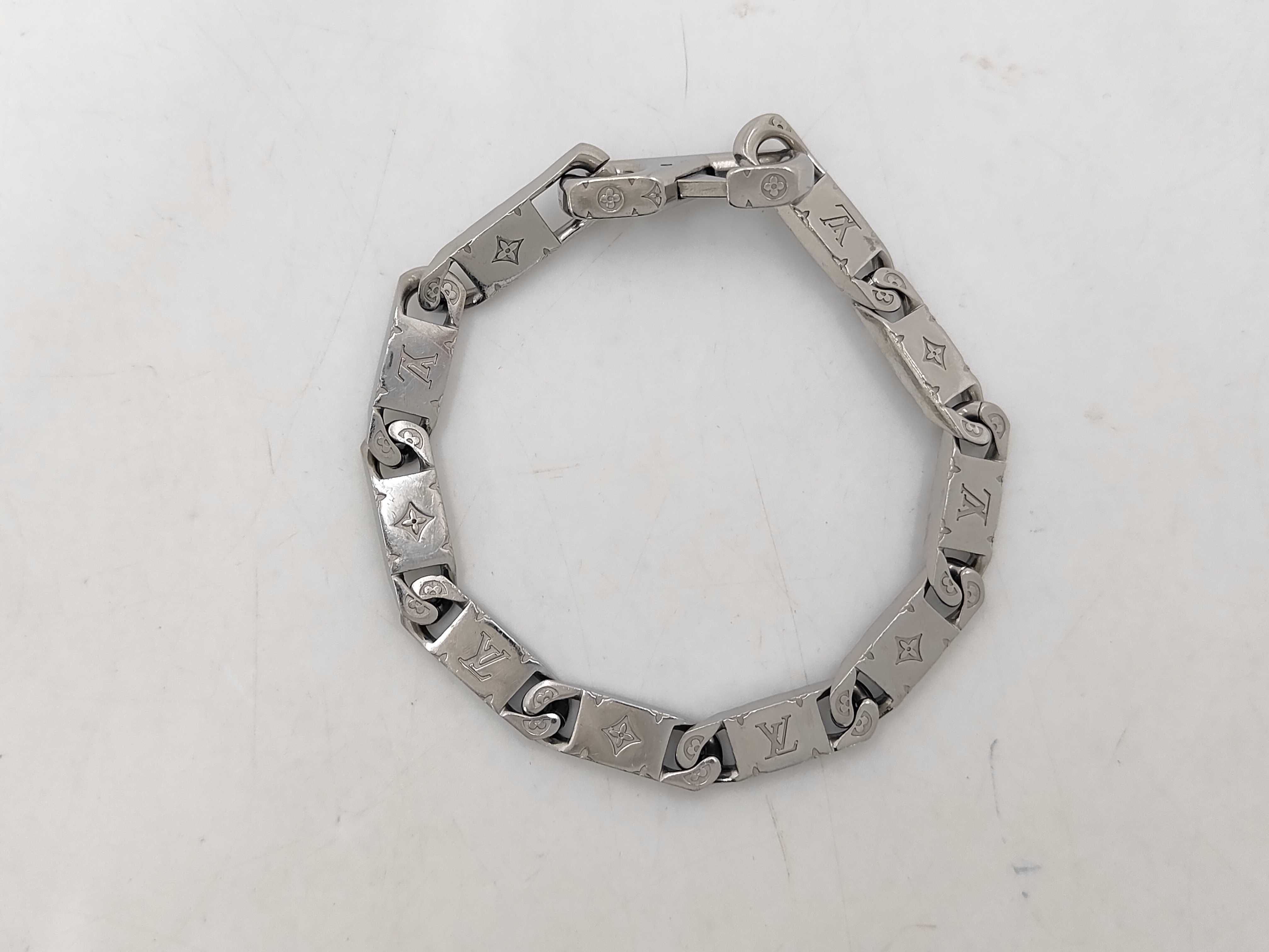 Monogram Tie-Up Silver Bracelet (Bracelet/Bangle) — view 2