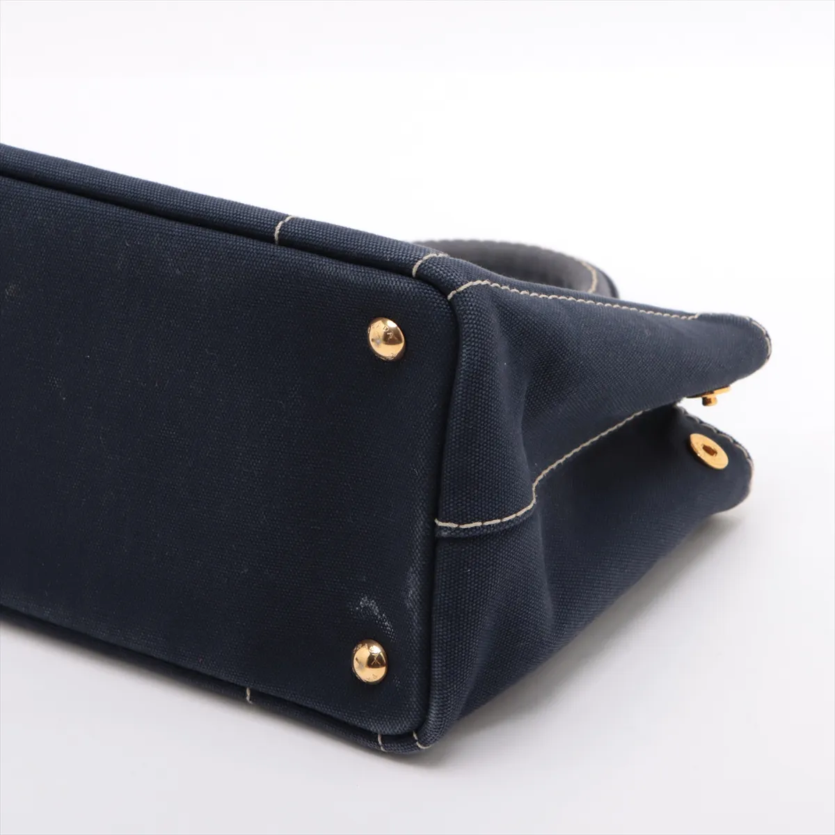 Canapa Canvas x Leather 2WAY Handbag Blue 1BG439 Bearer Guarantee — view 3
